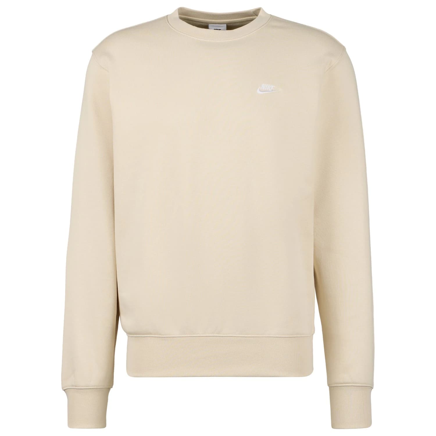 Мъжки пуловер Nike Club BB Crew Jumper - Light Khaki / White