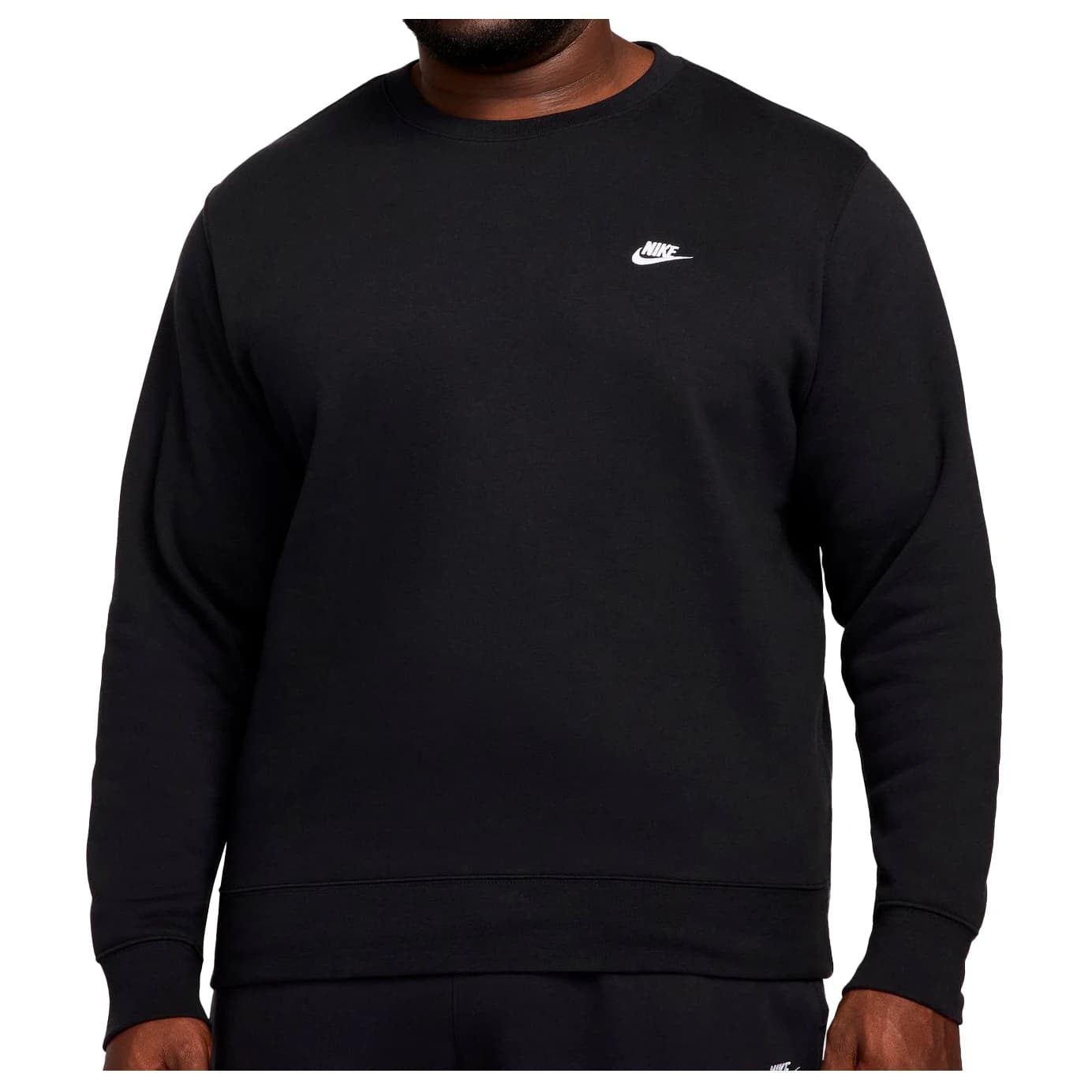 Мъжки пуловер Nike Club BB Crew Jumper - Black / White