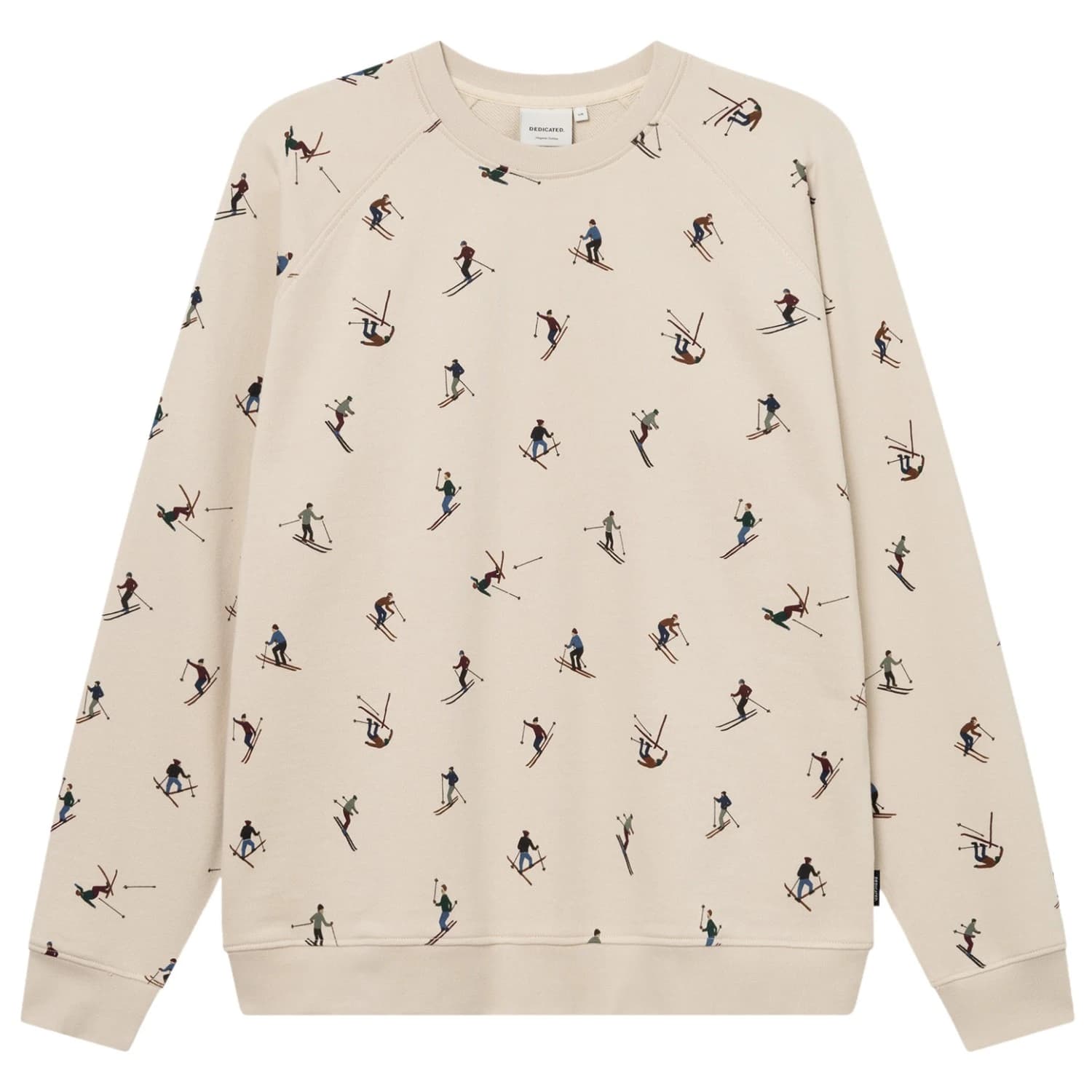 Пуловер DEDICATED Sweatshirt Malmoe Ski Team AOP Jumper - Oat White