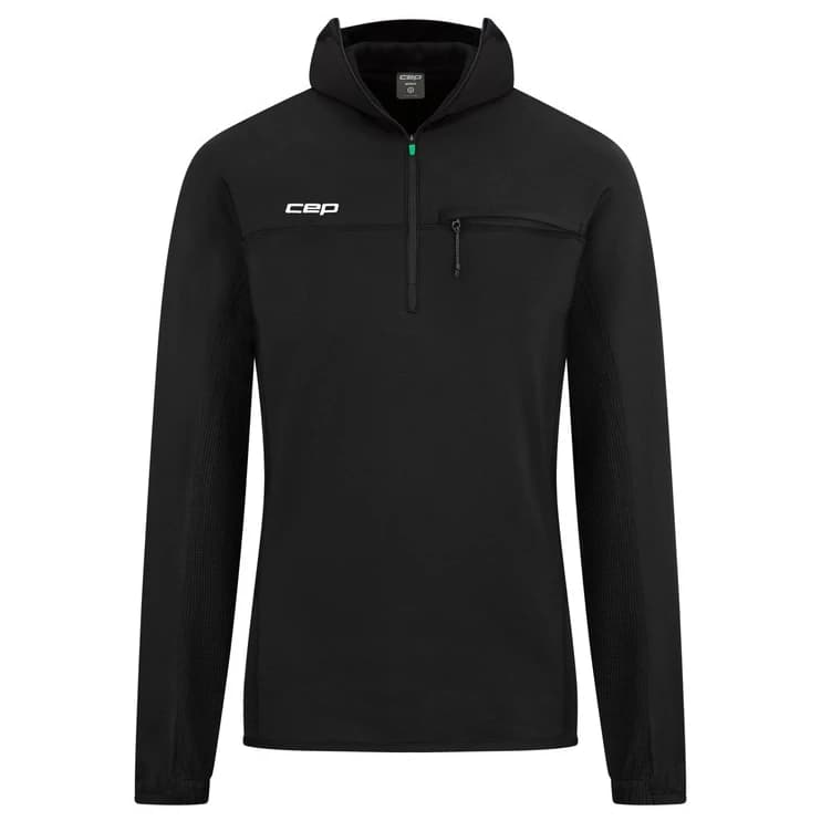 Мъжки суичър CEP Core Run Thermal Hoodie - Black