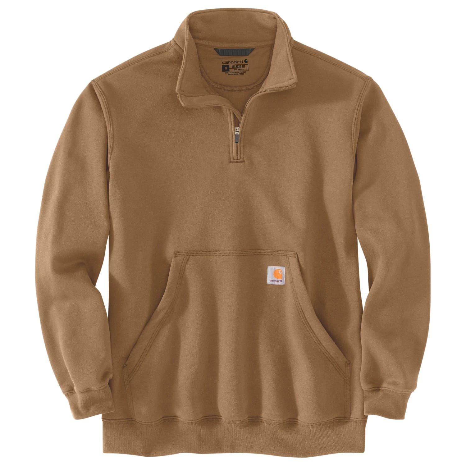 Мъжки пуловер Carhartt Marquette 1/4-Zip Mock-Neck Sweatshirt Jumper - Night Fatigue