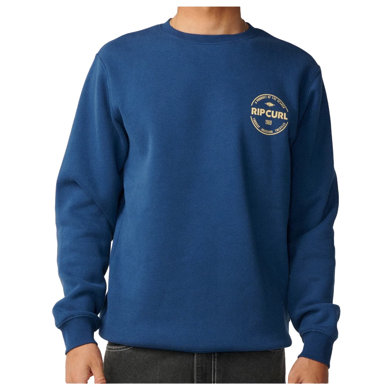 Мъжки пуловер Rip Curl Staple Crew Jumper - Light Navy