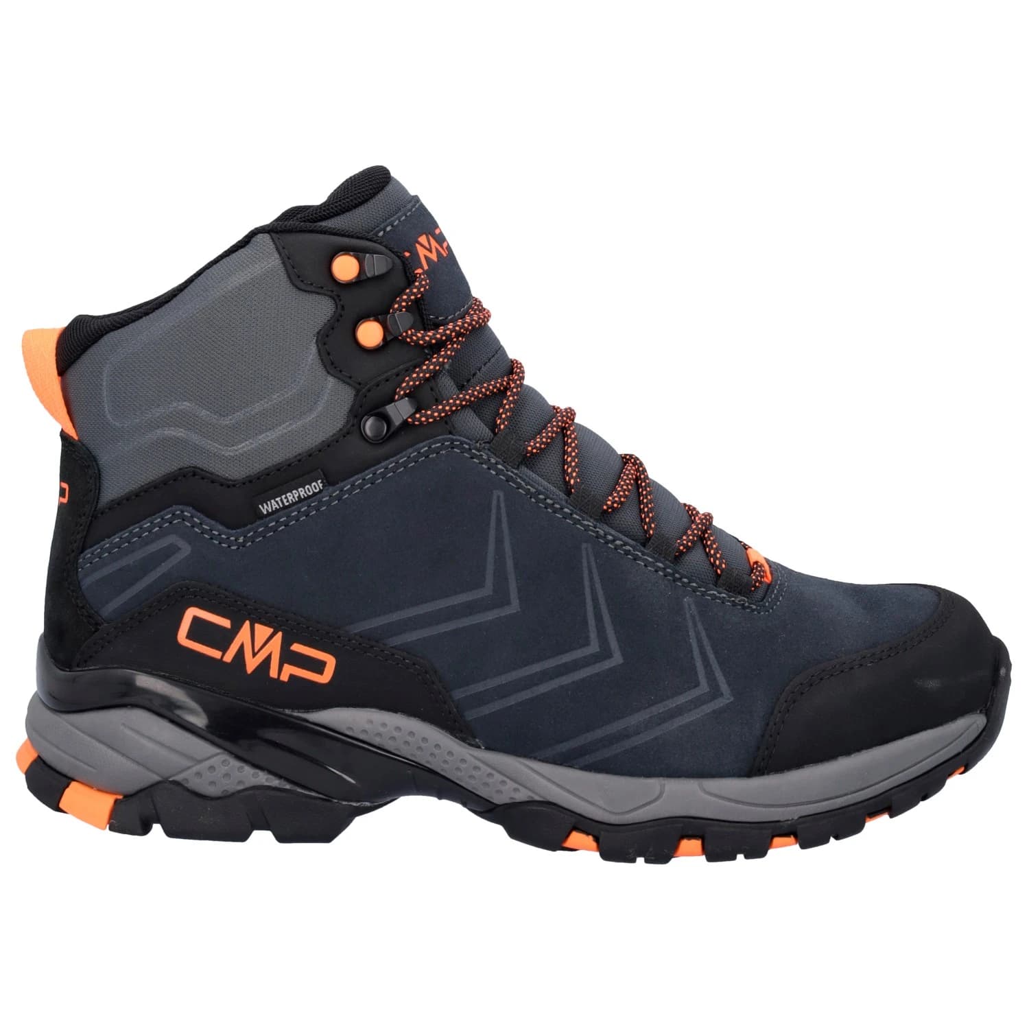 Мъжки туристически обувки CMP Melnick Mid Trekking Shoes Waterproof Walking boots - Black Blue / Flamingo Fluo
