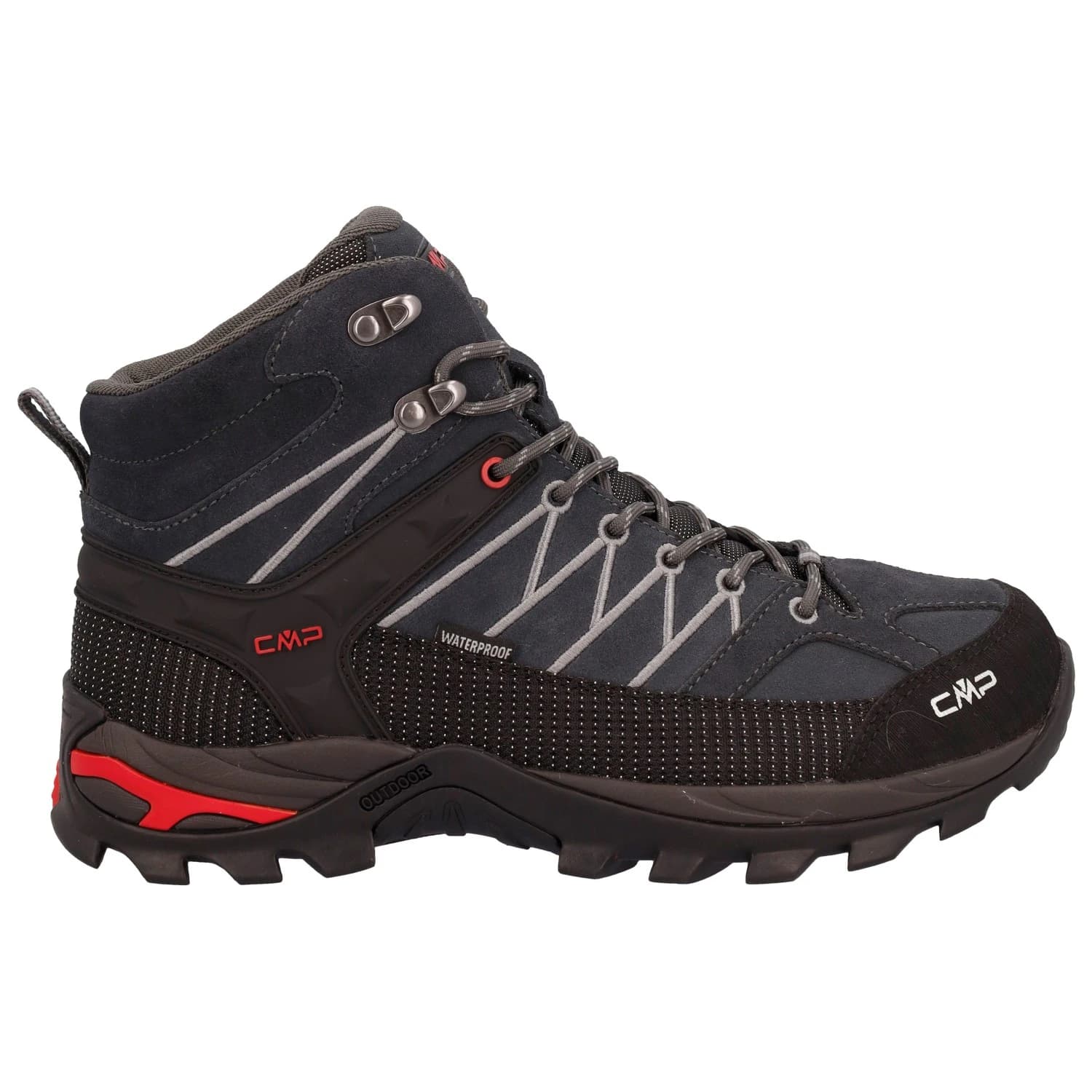 Мъжки туристически обувки CMP Rigel Mid Trekking Shoes Waterproof Walking boots - Titanio / Ferrari