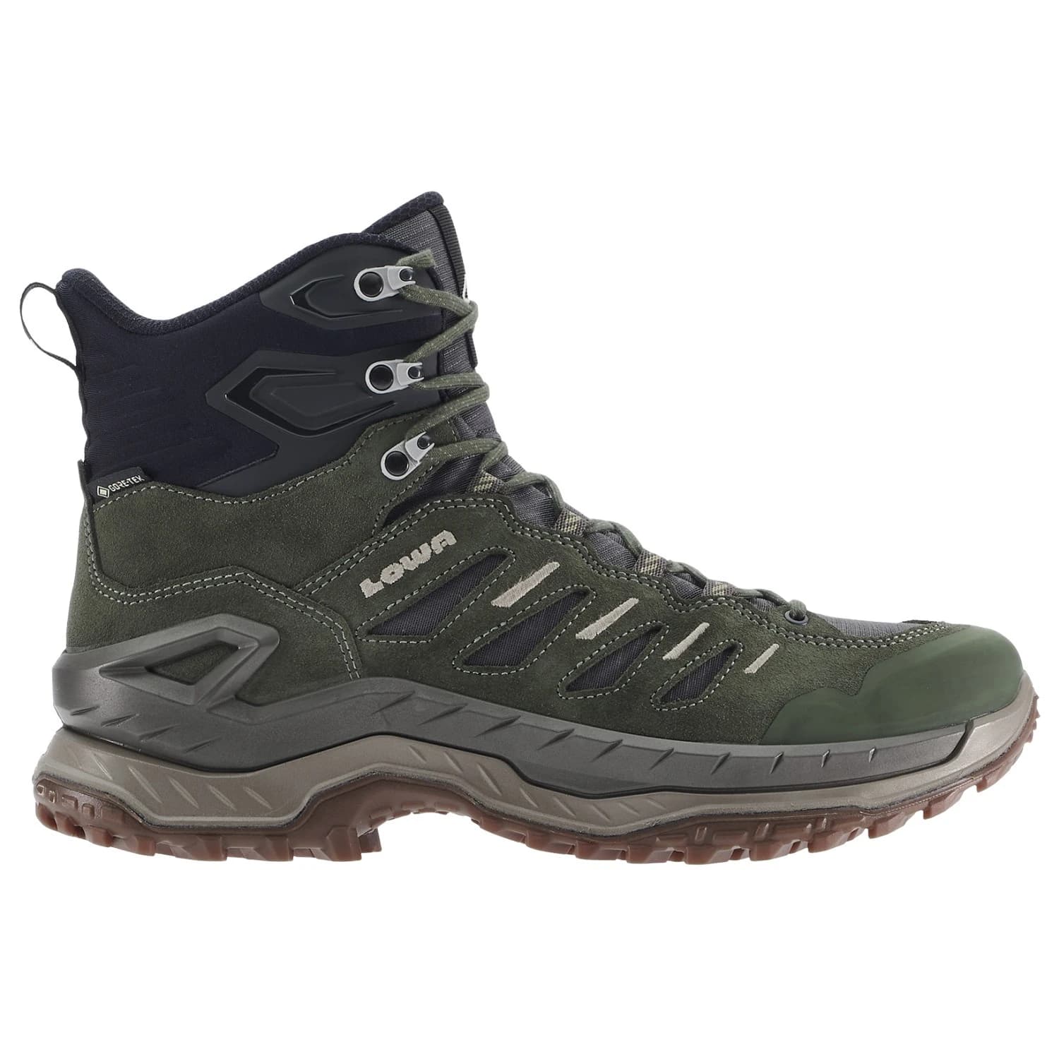 Мъжки туристически обувки Lowa Innovo GTX Mid Walking boots - Olive / Dunkelgrau