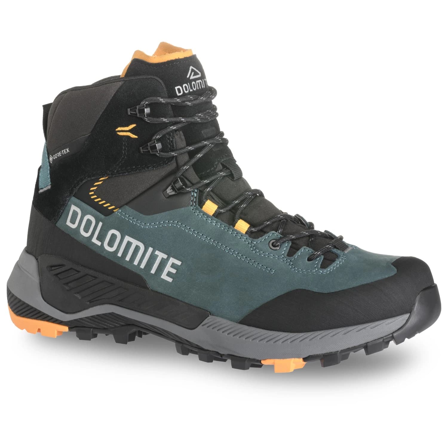 Мъжки туристически обувки Dolomite Shoe Vernale Leather High GTX Walking boots - Deep Green / Electric Orange