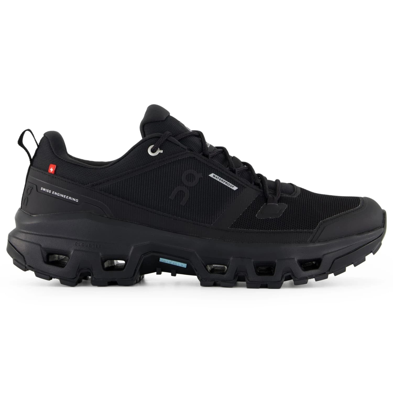 Мъжки туристически обувки On Cloudrock Low WP Walking boots - Black / Black