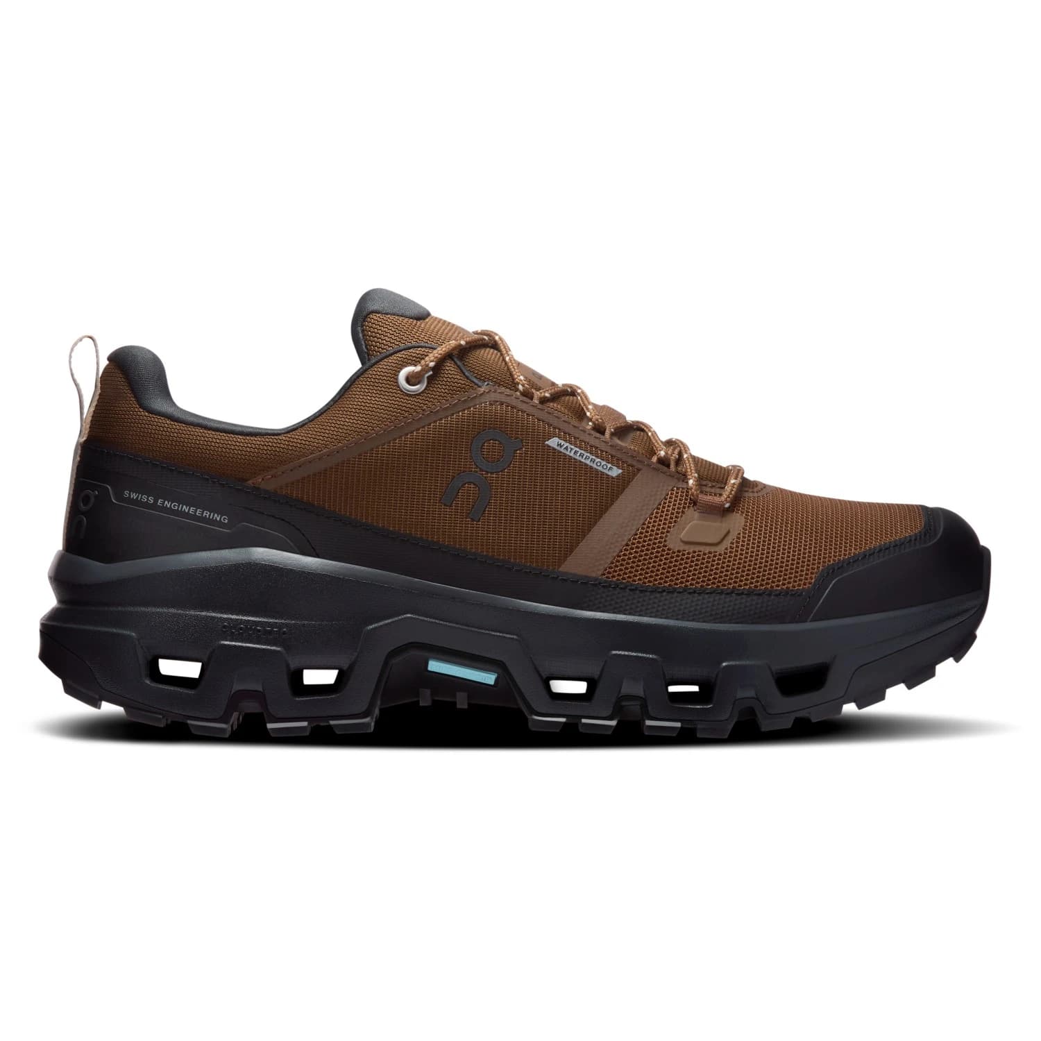 Мъжки туристически обувки On Cloudrock Low WP Walking boots - Earth / Black