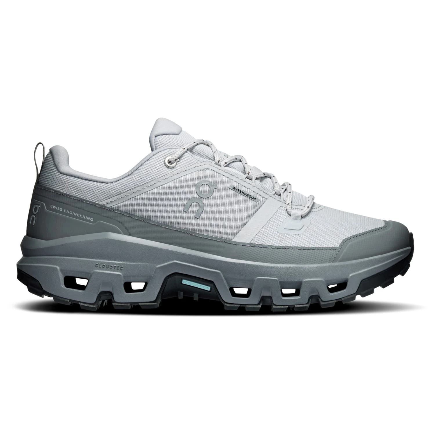 Мъжки туристически обувки On Cloudrock Low WP Walking boots - Glacier / Rock