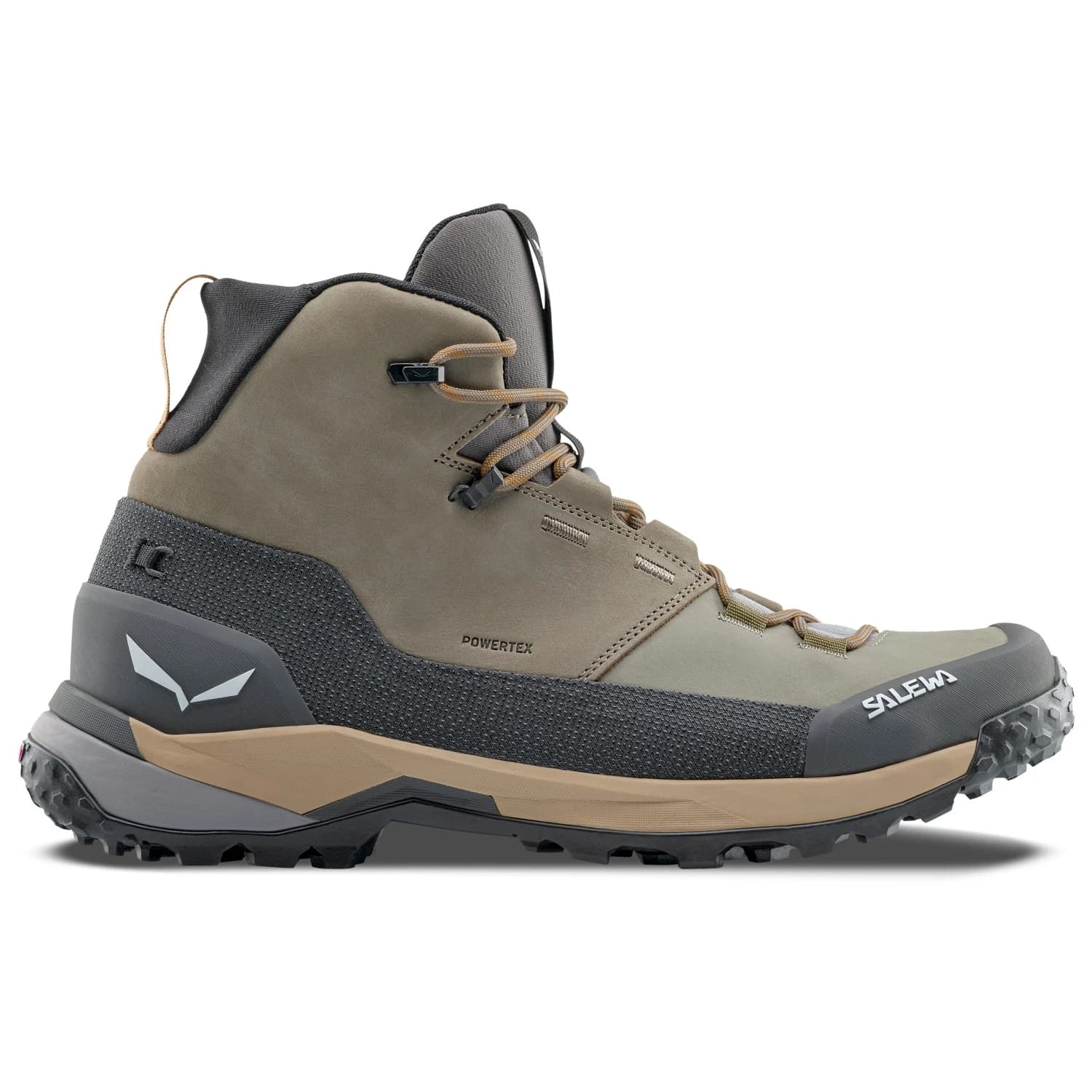 Мъжки туристически обувки Salewa Puez Leather Mid PTX Walking boots - Bungee Cord / Onyx