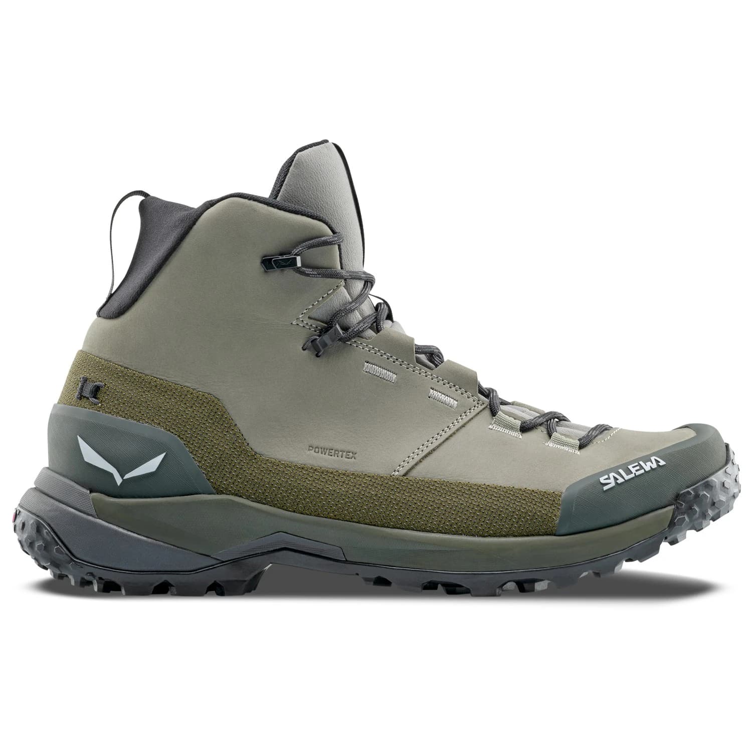 Мъжки туристически обувки Salewa Puez Leather Mid PTX Walking boots - Shadow / Dark Olive