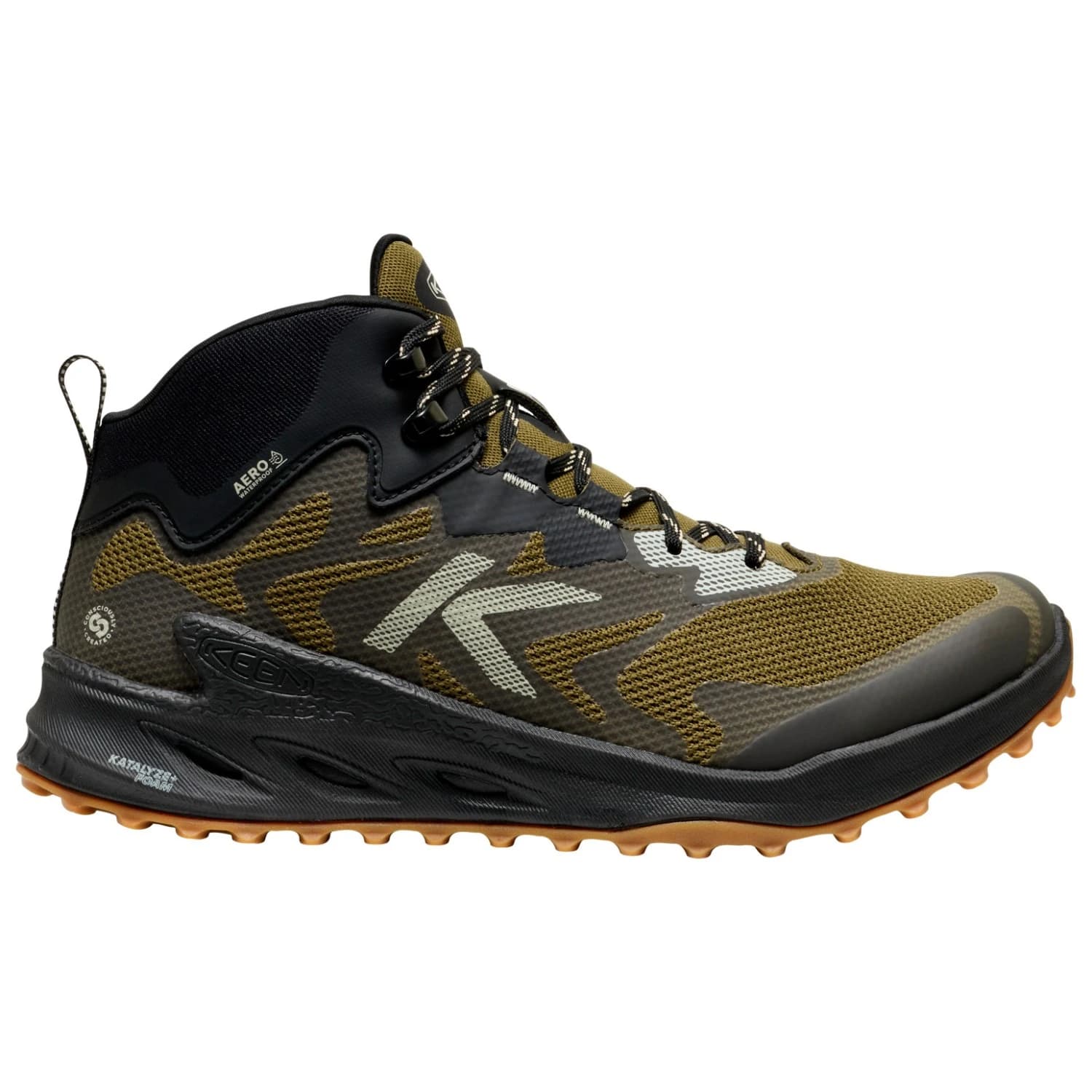 Мъжки туристически обувки Keen Zionic NXT Mid WP Walking boots - Dark Olive / Black