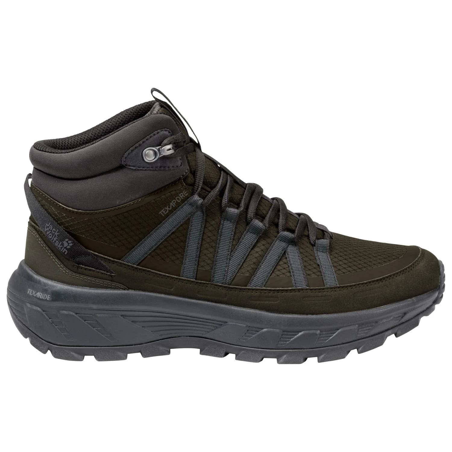 Мъжки туристически обувки Jack Wolfskin Wild Hike Texapore Mid Walking boots - Obsidian Moss