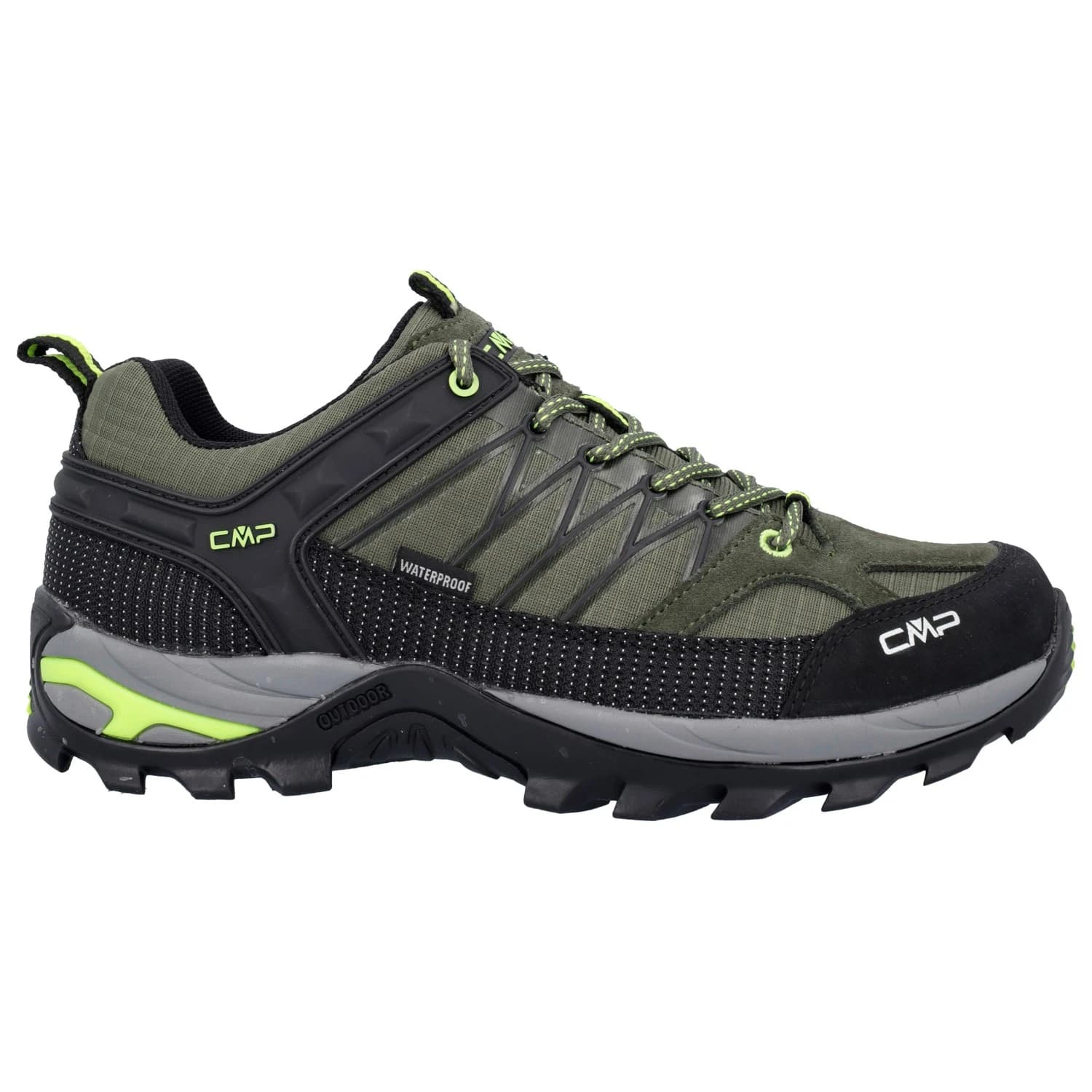 Мъжки мултиспорт обувки Cmp Rigel Low WP Multisport shoes - Jungle / Yellow Fluo