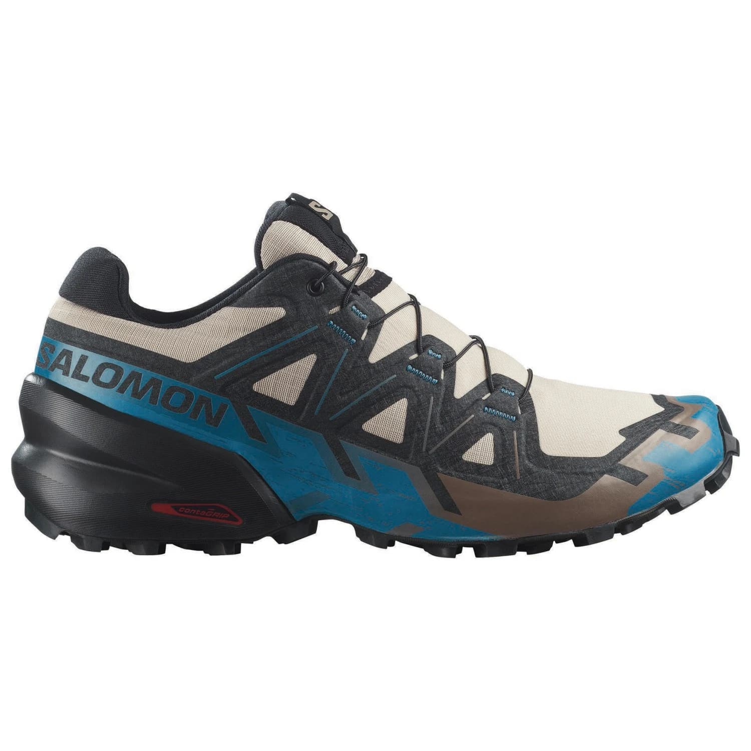 Мъжки маратонки Salomon Speedcross 6 Trail running shoes - Oxford Tan / Black / Mykonos Blue