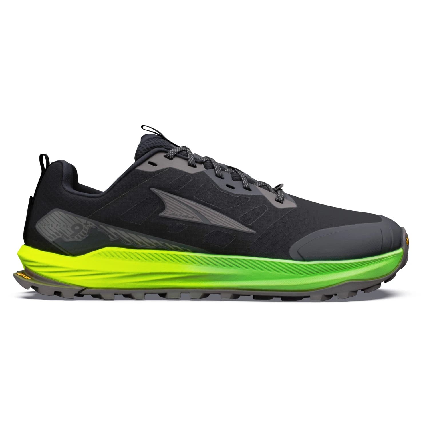 Мъжки маратонки Altra Lone Peak 9+ Trail running shoes - Black / Dark Gull Grey / Green Gecko