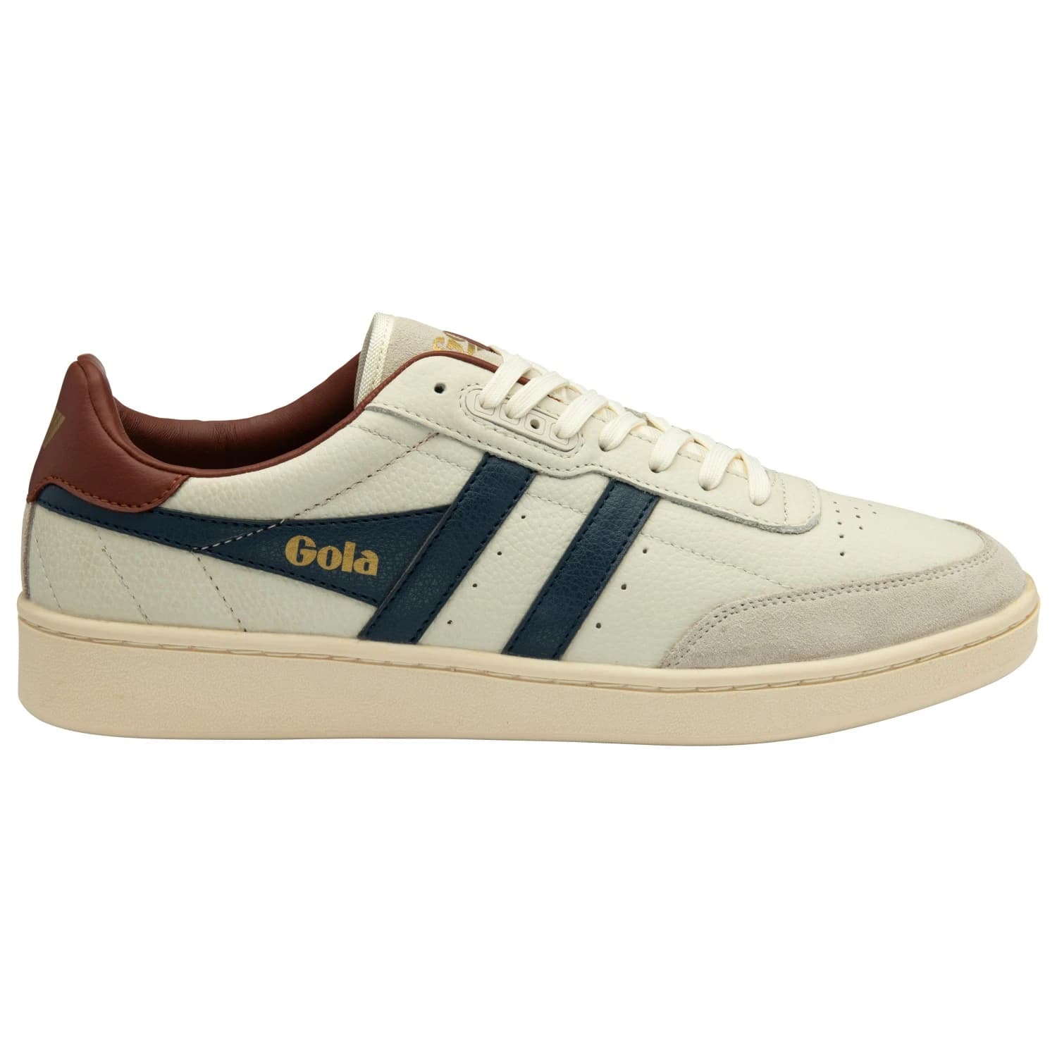 Мъжки маратонки Gola Contact Leather Sneakers - Off-White / Navy / Rust