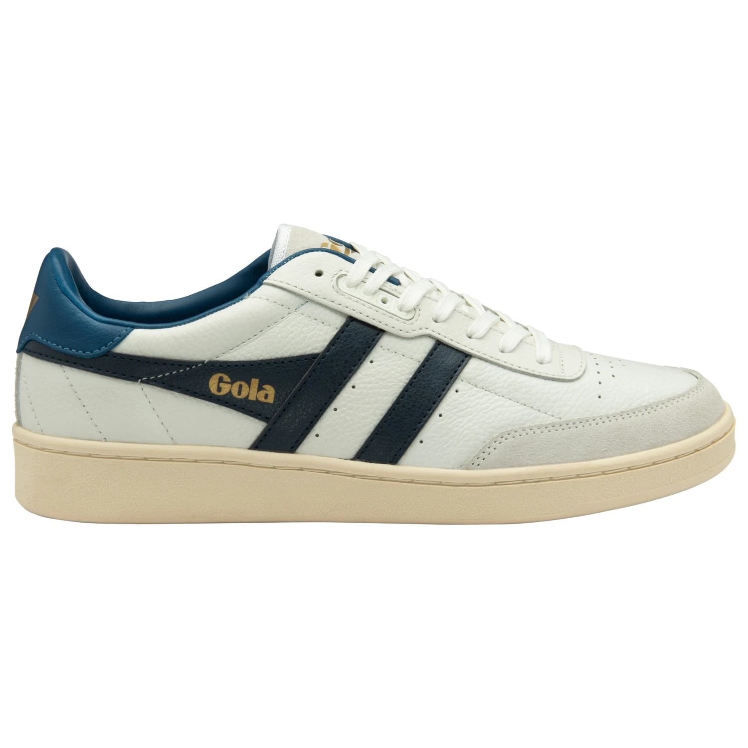 Мъжки маратонки Gola Contact Leather Sneakers - White / Navy / Marine Blue