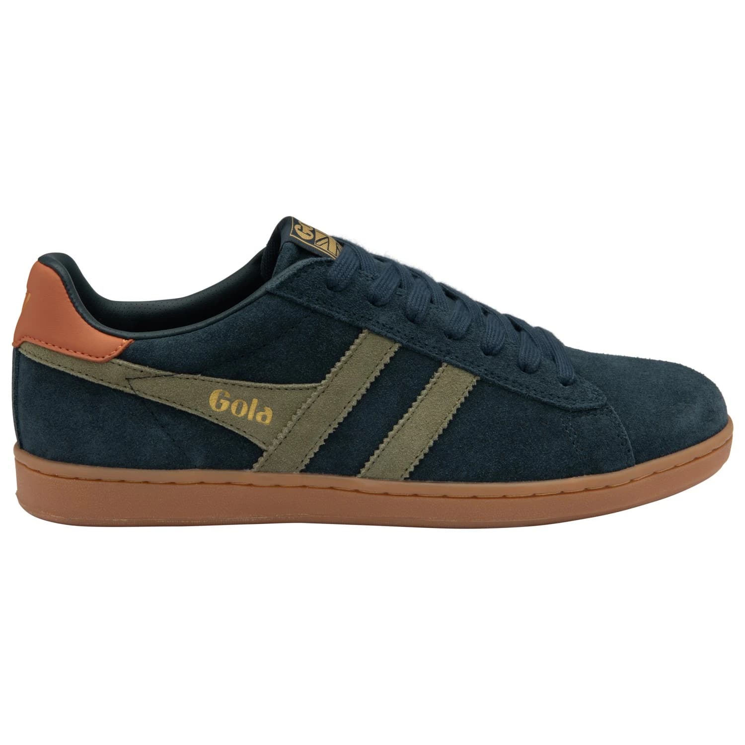 Мъжки маратонки Gola Equipe II Suede Sneakers - Navy / Light Khaki / Moody Orange