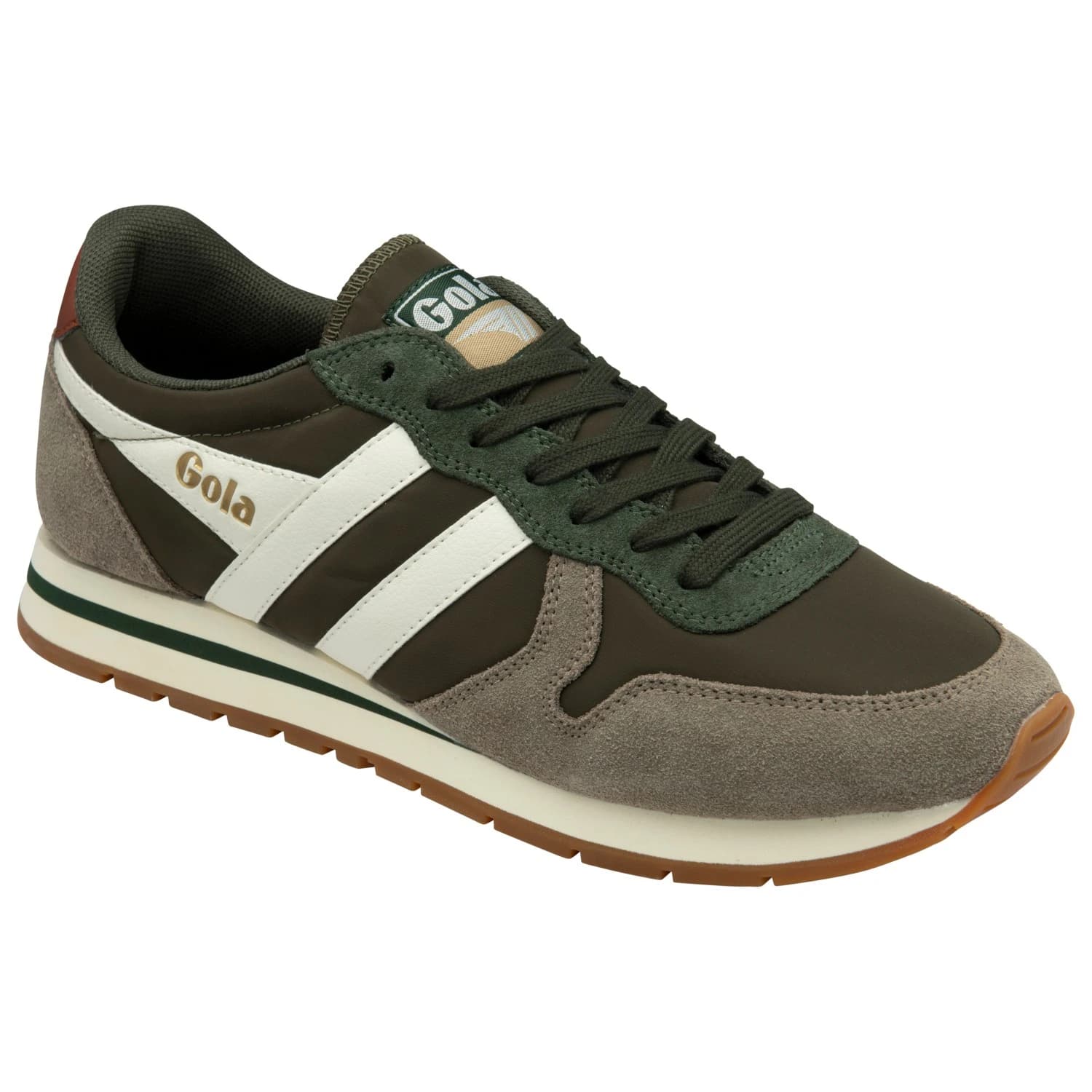 Мъжки маратонки Gola Daytona Chute Sneakers - Dark Khaki / Rhino / Off White