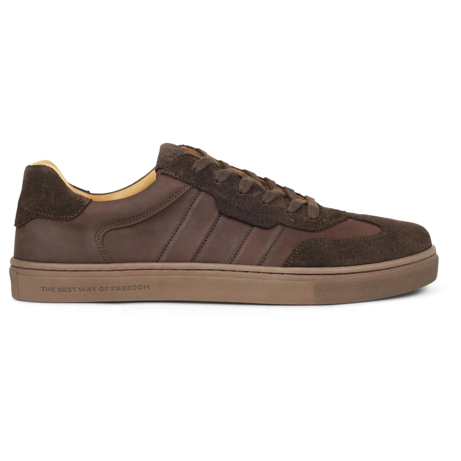 Мъжки обувки barefoot Koel Helio Suede Barefoot shoes - Chocolate