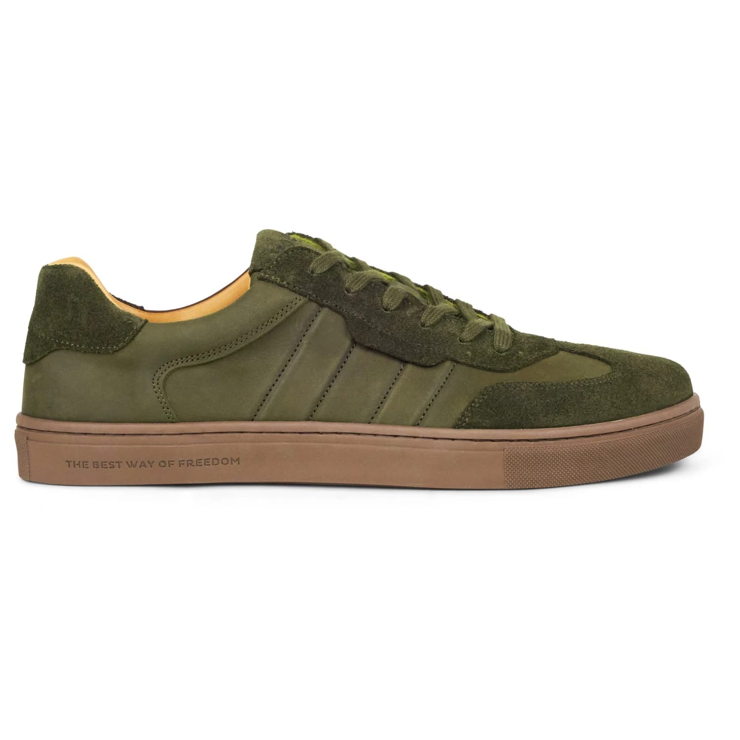 Мъжки обувки barefoot Koel Helio Suede Barefoot shoes - Olive