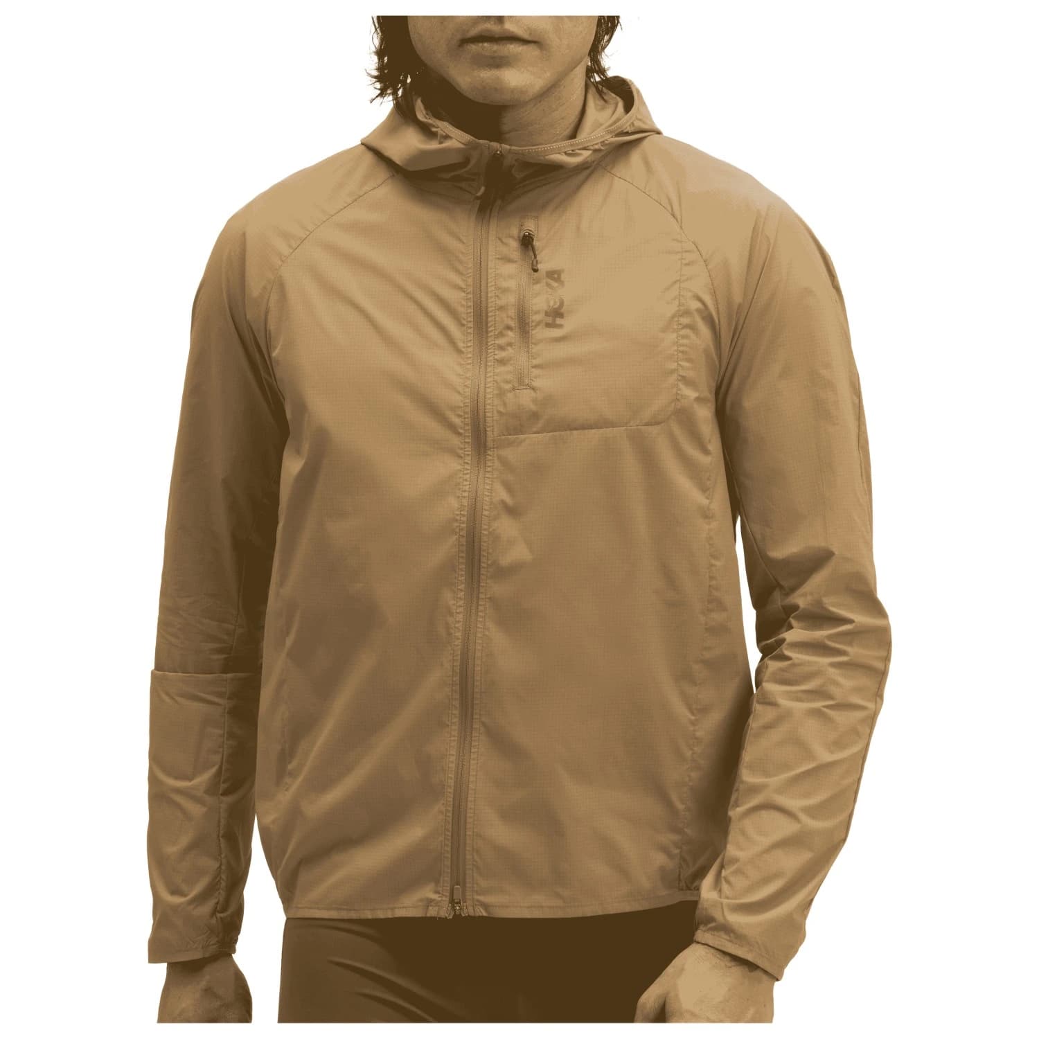 Мъжко яке за бягане HOKA Skyflow Wind Jacket Running jacket - Caraway Seed