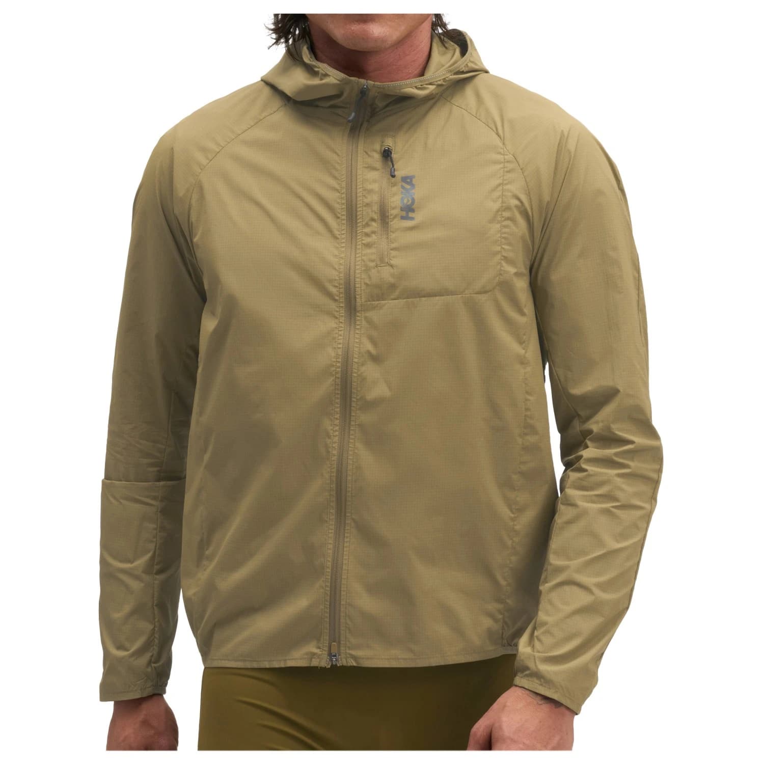 Яке за бягане HOKA Skyflow Wind Jacket Running jacket - Caraway Seed