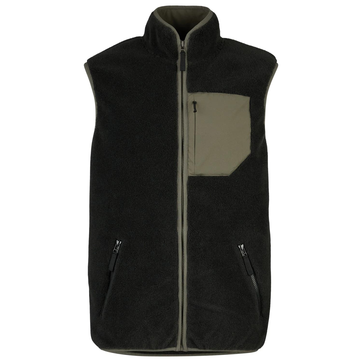 Мъжки поларен елек Stoic MerinoHighPile357 VallsboSt. Vest Fleece vest - Black / Dark Olive
