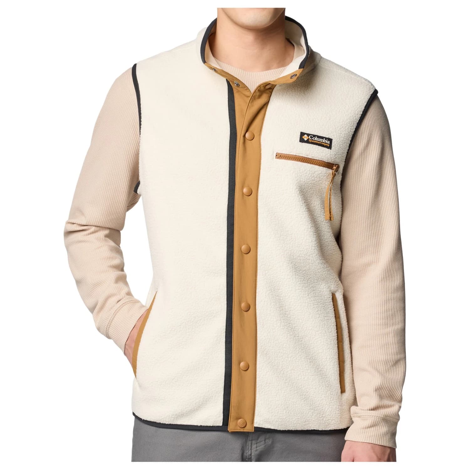 Мъжки поларен елек Columbia Helvetia II Vest Fleece vest - Chalk