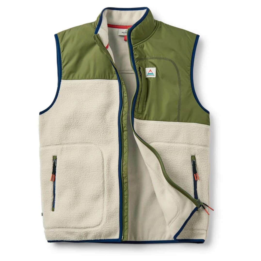 Мъжки поларен елек Passenger Offgrid Recycled Sherpa Fleece Vest Fleece vest - Oatmeal / Khaki
