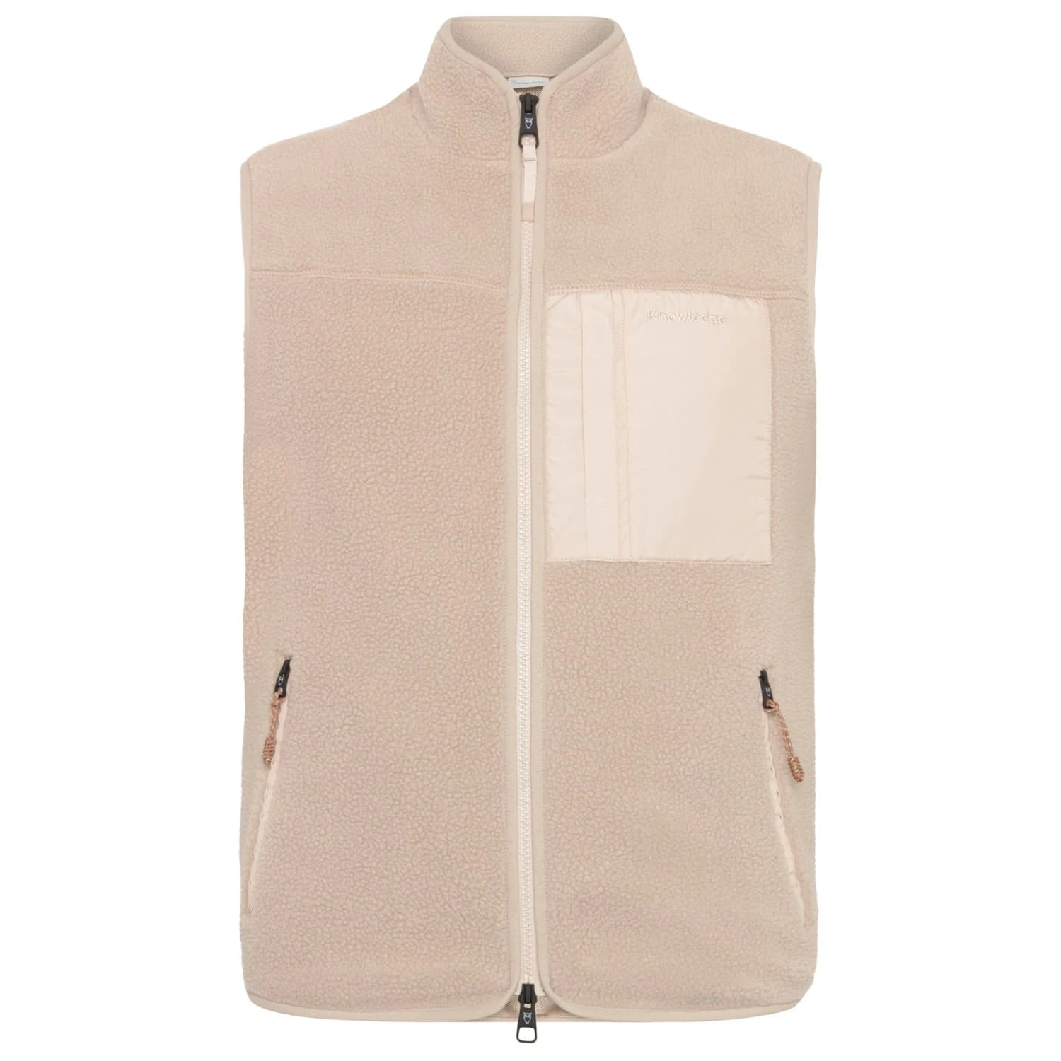 Мъжки поларен елек Knowledgecotton apparel ED Adv. Loose Fit Zip Fleece Vest Fleece vest - Light Feather Gray