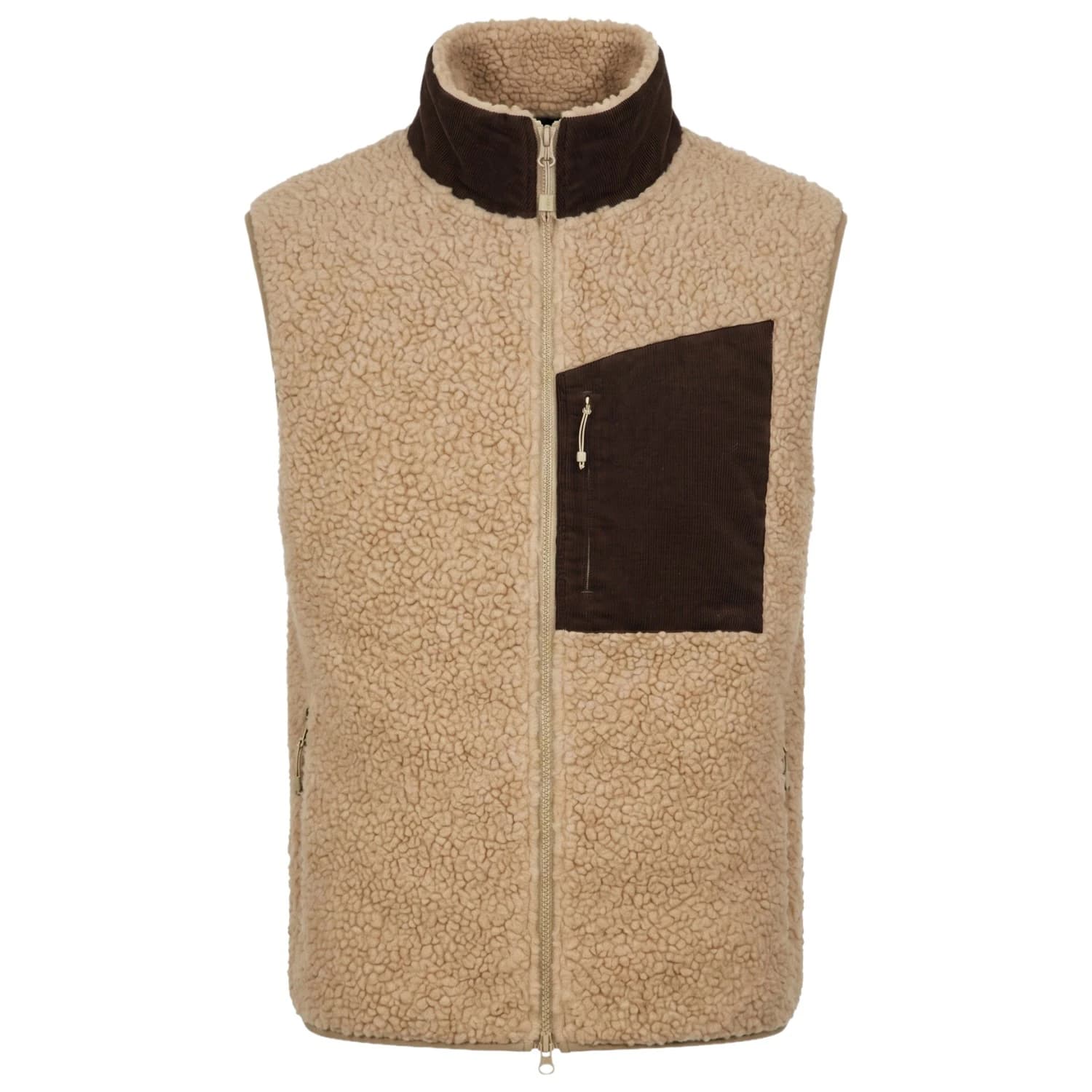 Поларен елек The Mountain Studio Soft Wool Pile Cord Vest Fleece vest - Kelp