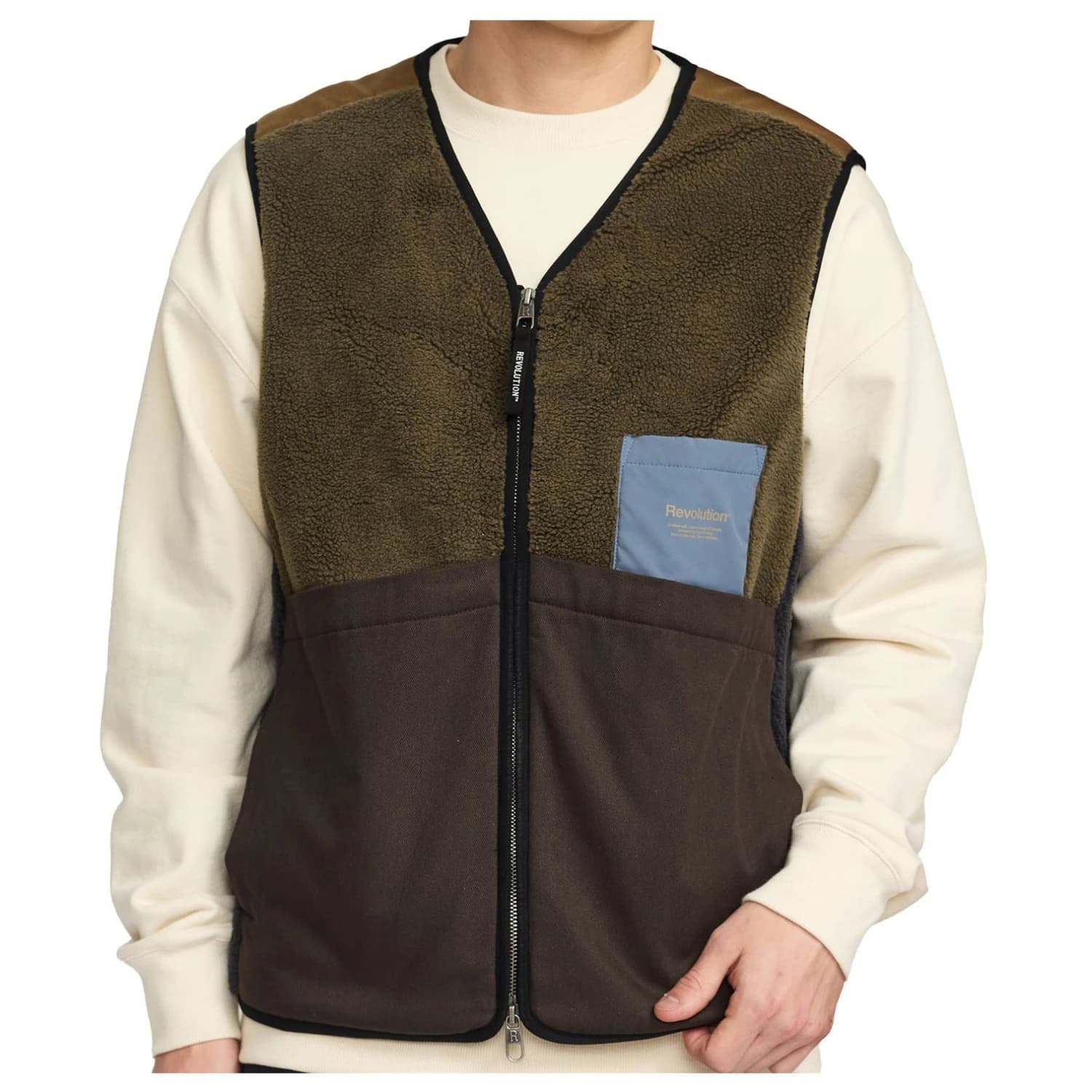 Поларен елек Revolution Blocked Teddy Vest Fleece vest - Darkgrey