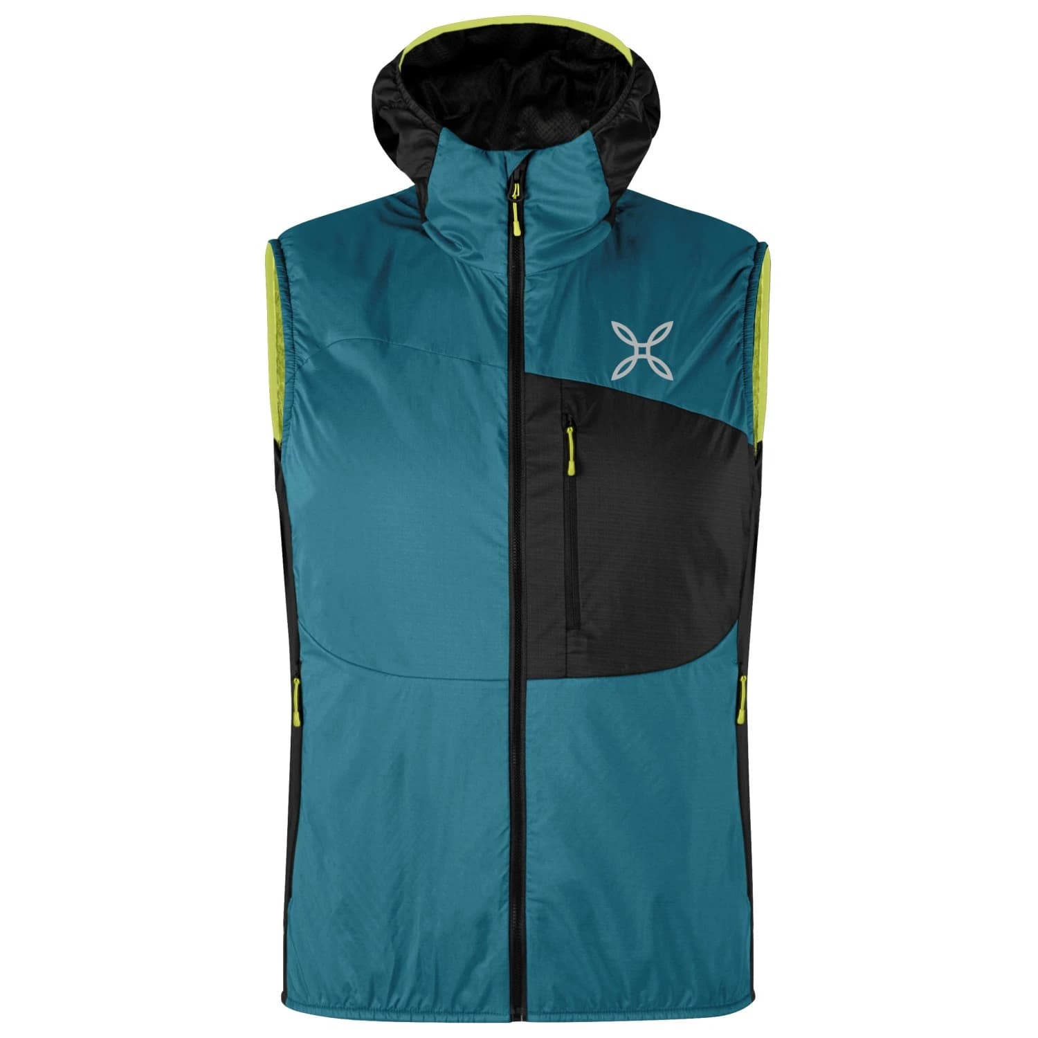 Синтетичен елек Montura Traccia Octa Hooded Vest Synthetic vest - Steel Blue / Sunny Lime
