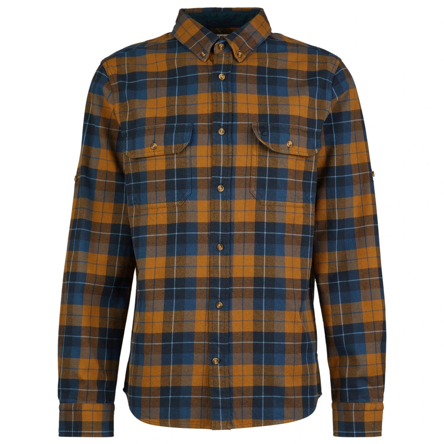 Мъжка риза с копчета Fjällräven Singi Heavy Flannel Shirt - Dark Navy / Buckwheat Brown