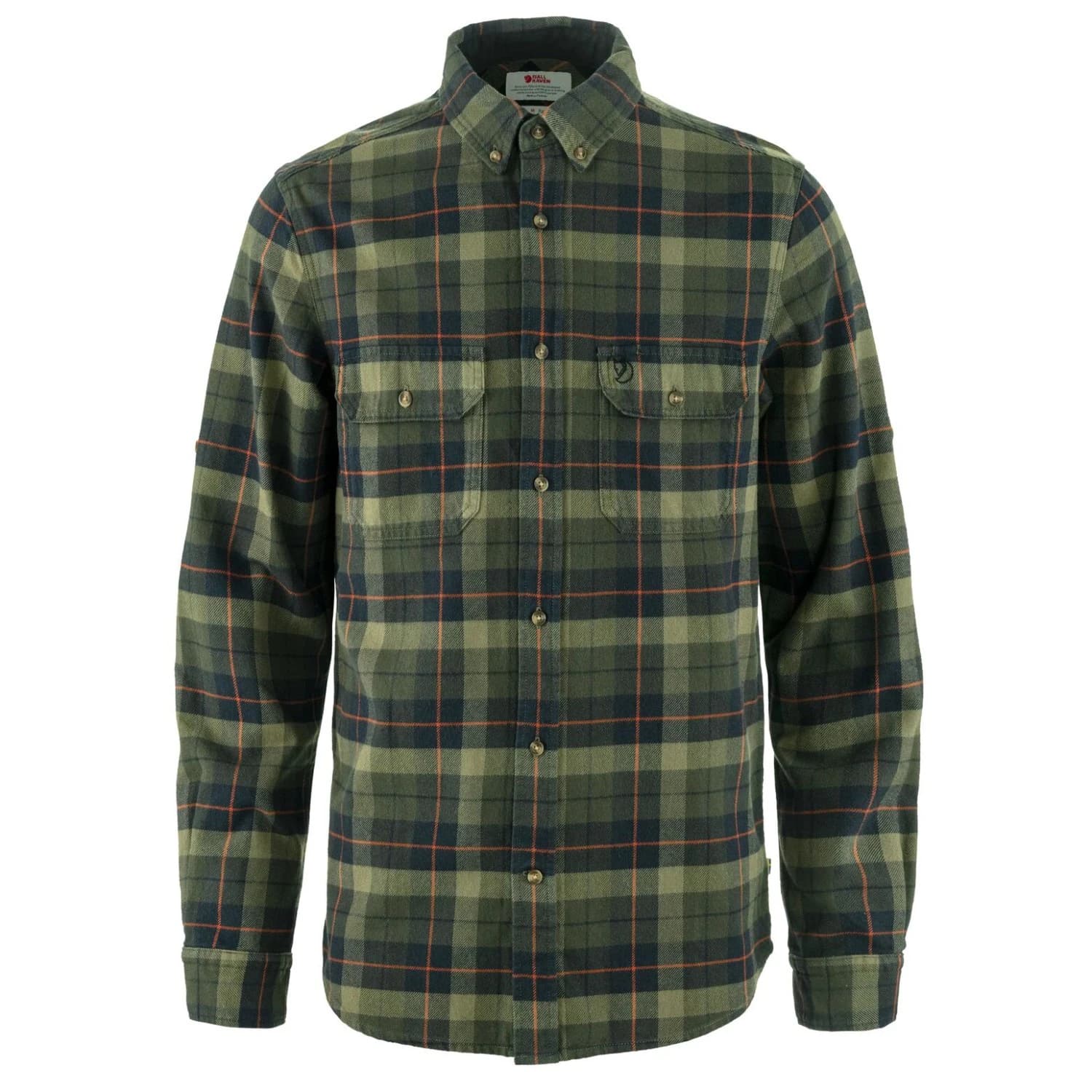 Мъжка риза с копчета Fjällräven Singi Heavy Flannel Shirt - Black / Deep Forest
