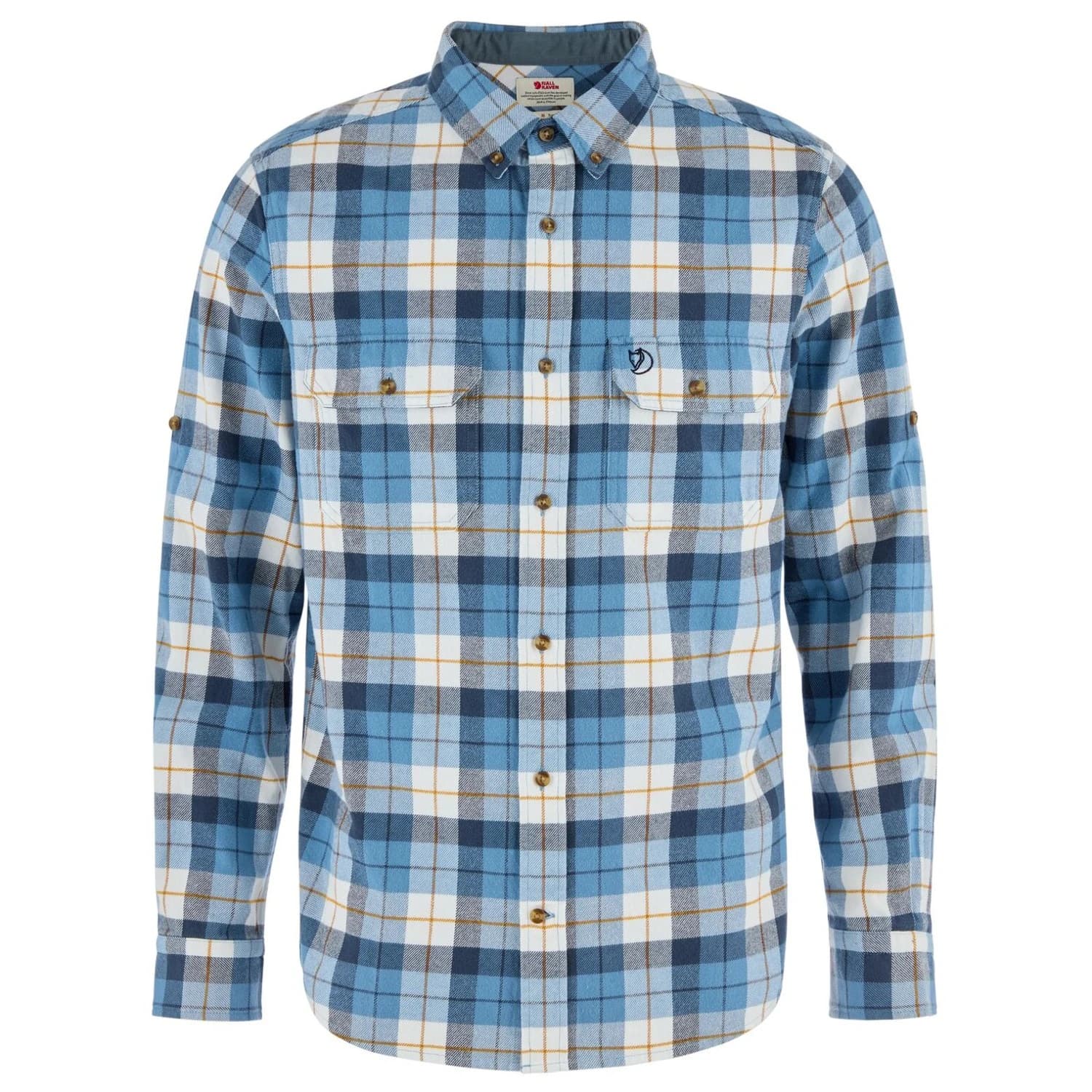 Риза с копчета Fjällräven Singi Heavy Flannel Shirt - Dawn Blue / Eggshell