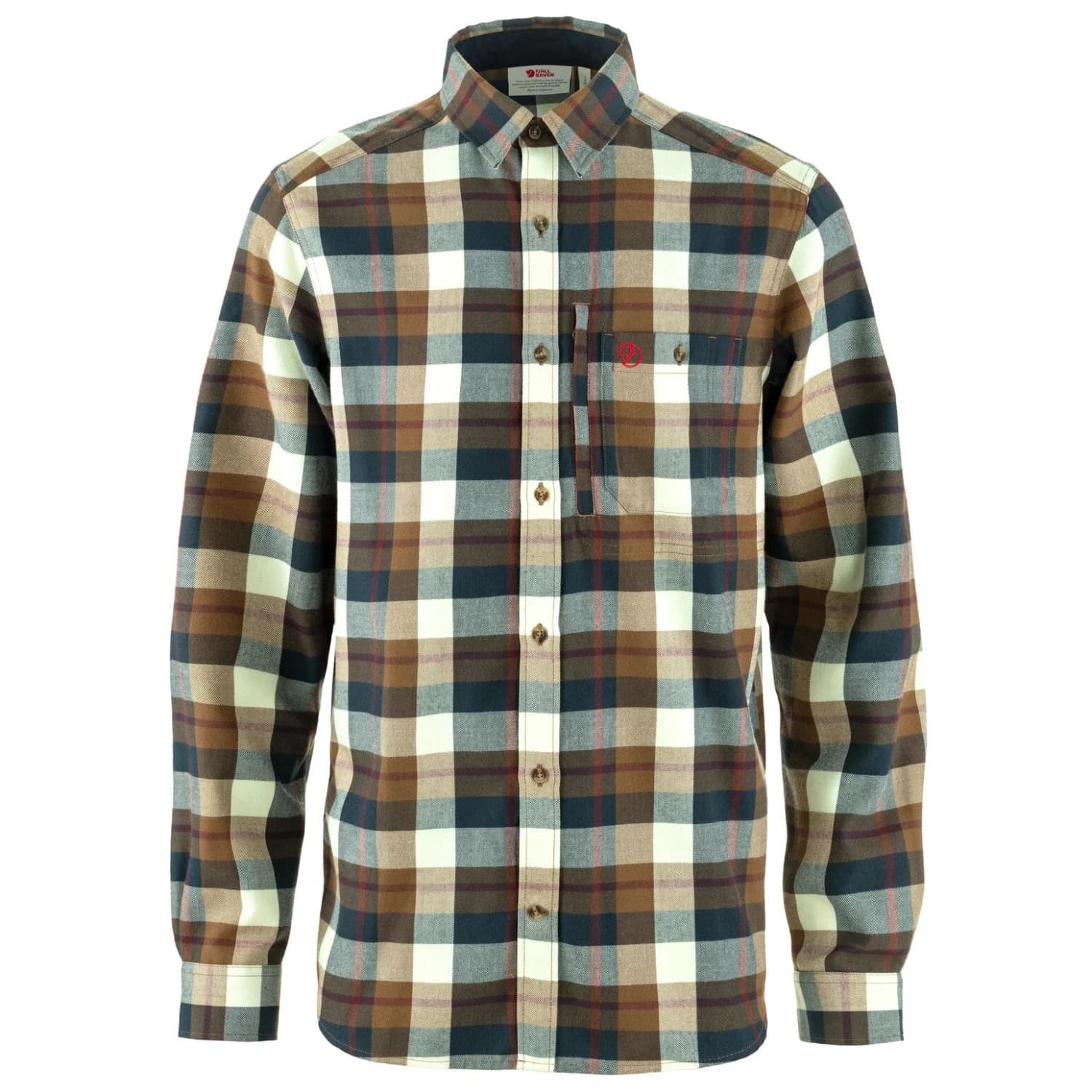 Мъжка риза с копчета Fjällräven Fjällglim Shirt - Wood Brown / Chalk White