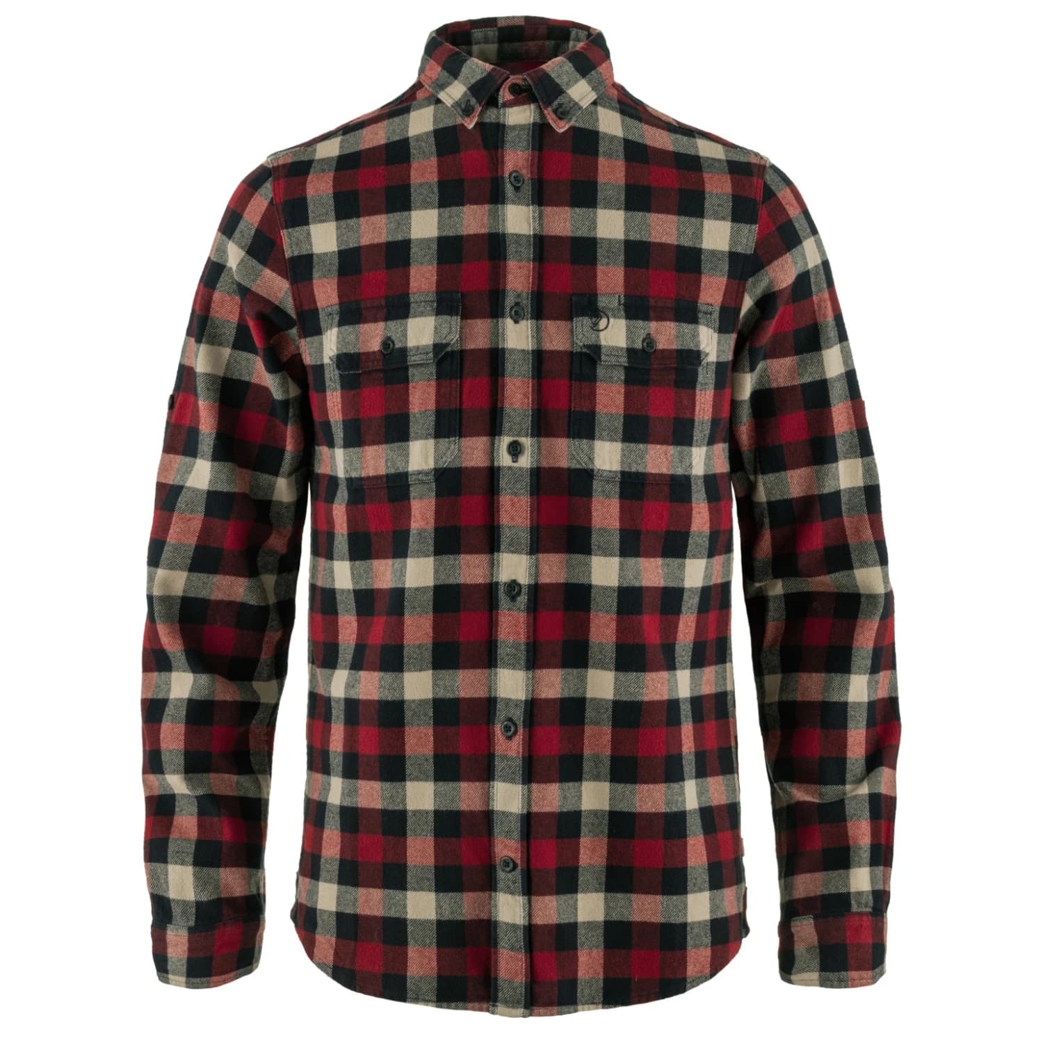 Мъжка риза с копчета Fjällräven Skog Shirt - Dark Navy / Red