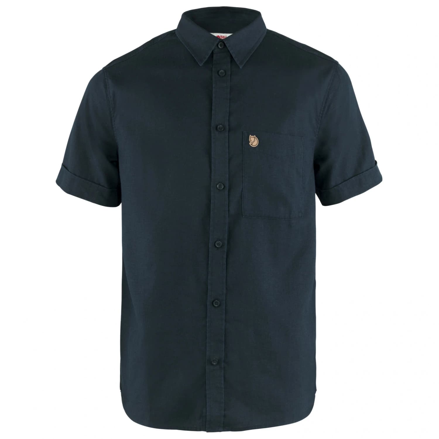 Мъжка риза с копчета Fjällräven Övik Travel Shirt S/S Shirt - Dark Navy