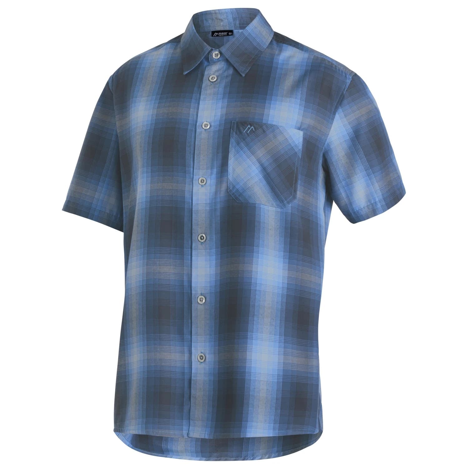 Мъжка риза с копчета Maier Sports Mauro Shirt - Blue / Graphite / Check