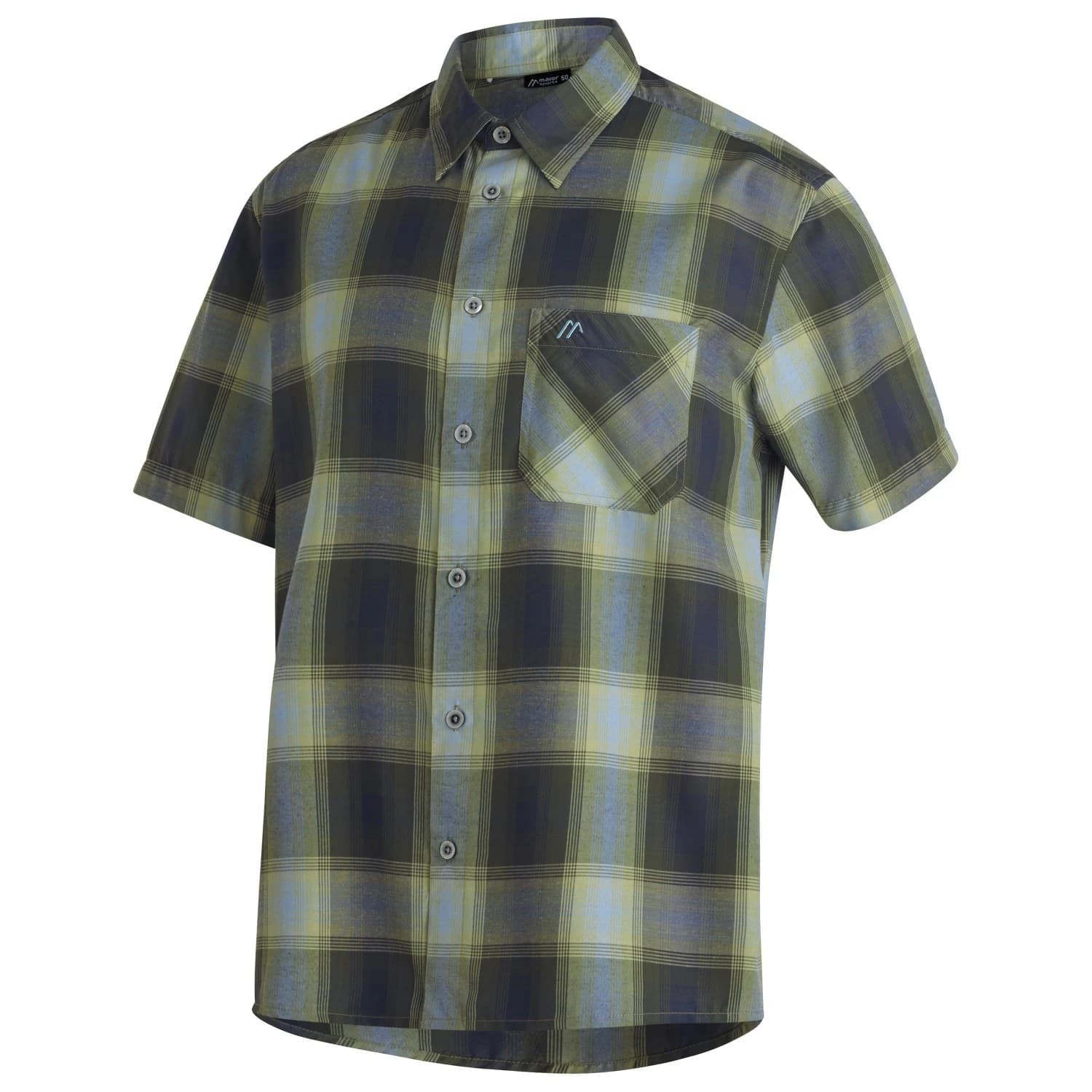 Мъжка риза с копчета Maier Sports Mauro Shirt - Blue / Green / Graphite / Check