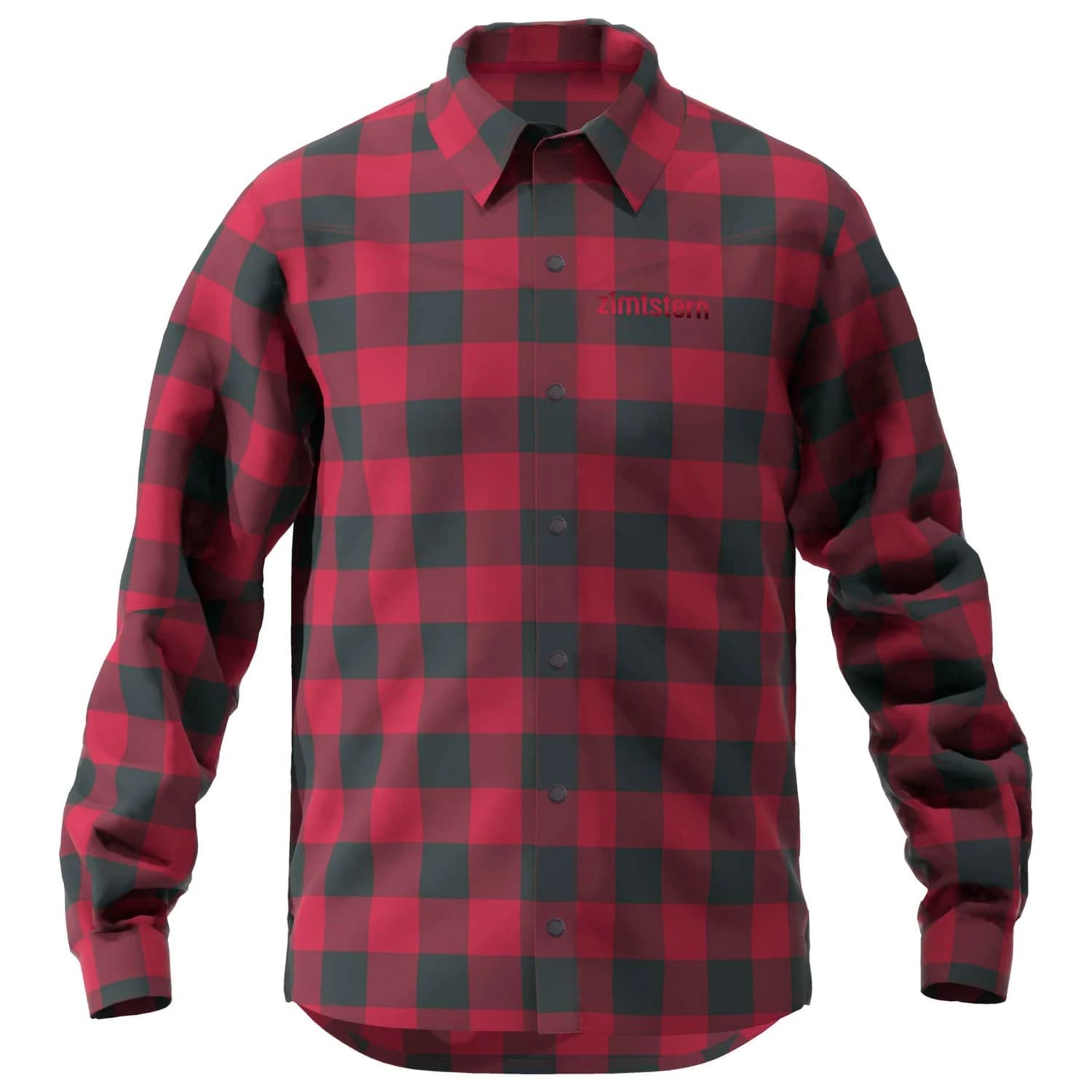 Мъжка риза с копчета Zimtstern Timbaz Shirt - Jester Red / Pirate Black