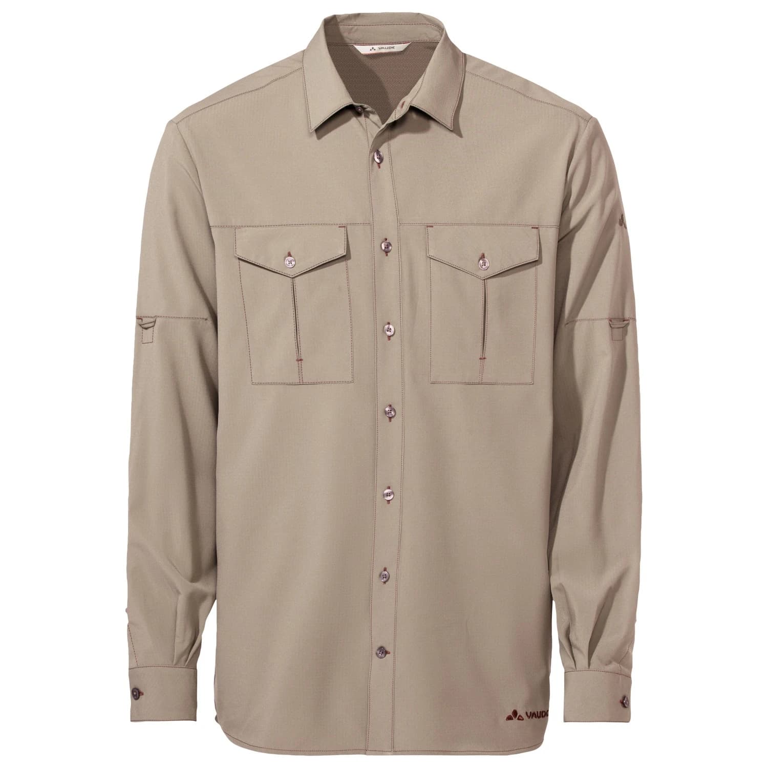 Мъжка риза с копчета Vaude Rosemoor L/S Shirt II Shirt - Linen Uni