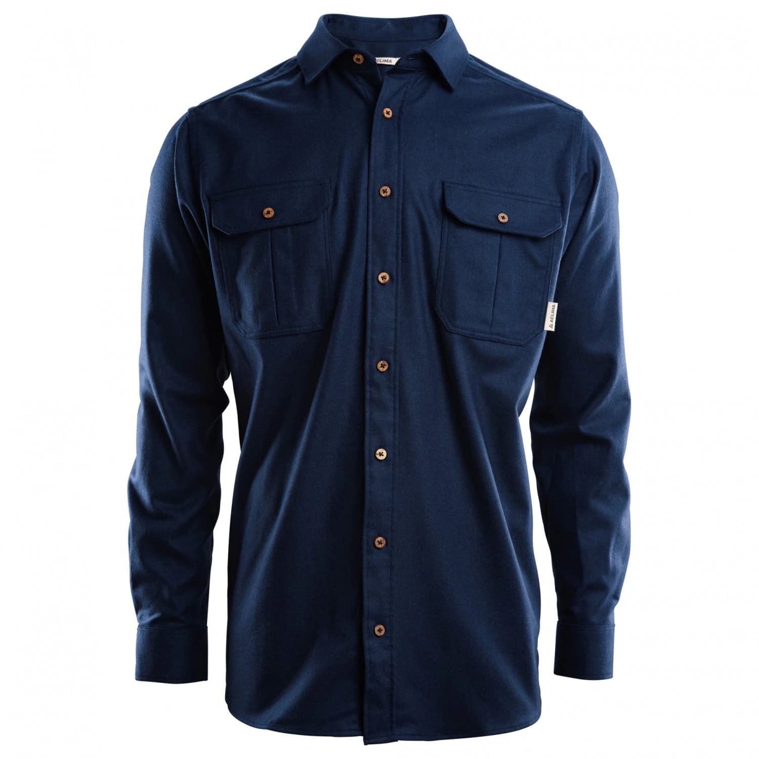 Мъжка мериносова блуза Aclima Leisurewool Reborn Woolshirt Shirt - Navy Melange