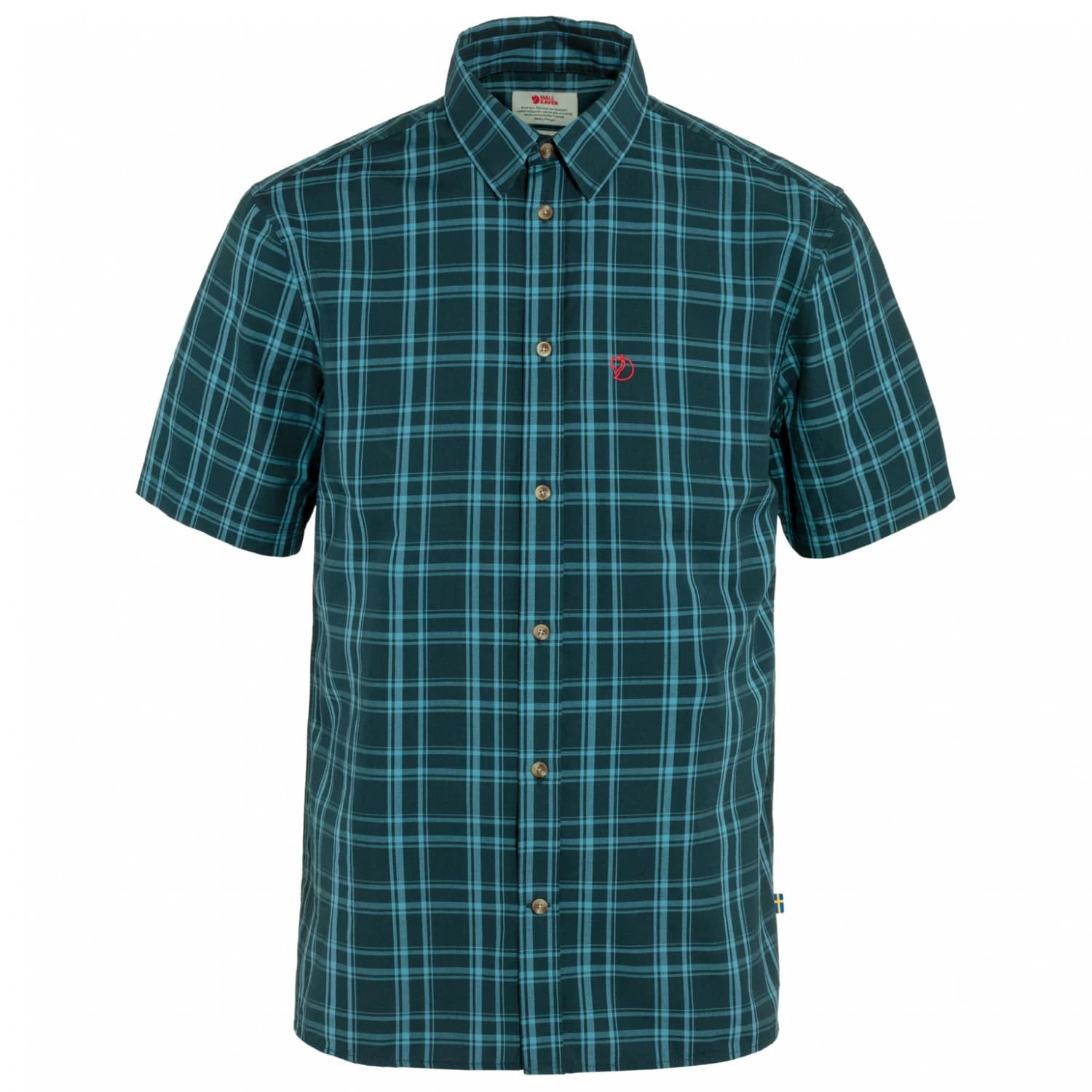 Мъжка риза с копчета Fjällräven Övik Lite Shirt S/S Shirt - Dark Navy / Dawn Blue