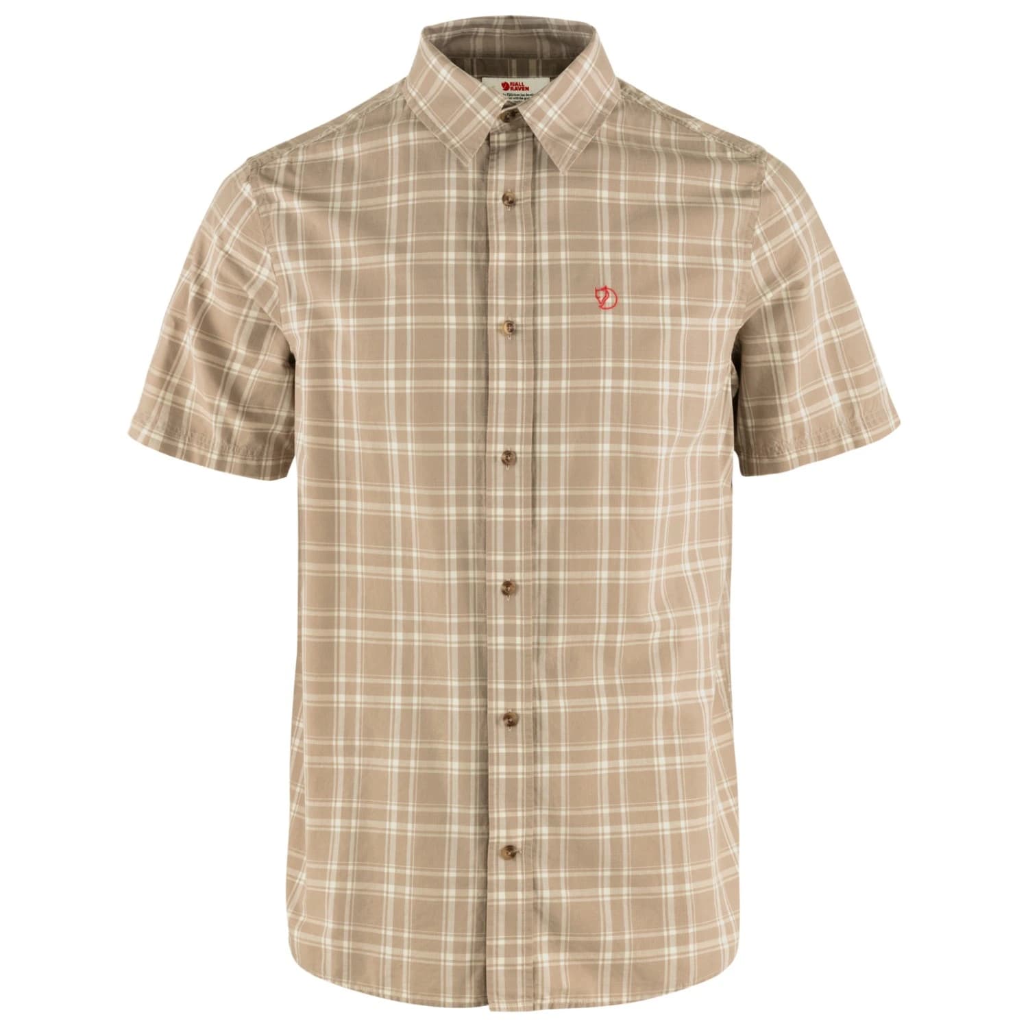 Риза с копчета Fjällräven Övik Lite Shirt S/S Shirt - Fossil / Chalk Rose