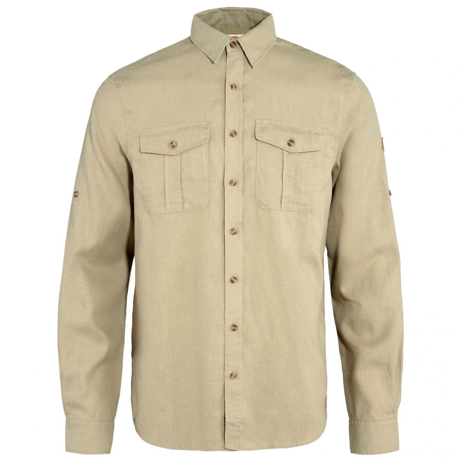 Мъжка риза с копчета Fjällräven Övik Travel Shirt L/S Shirt - Sand Stone
