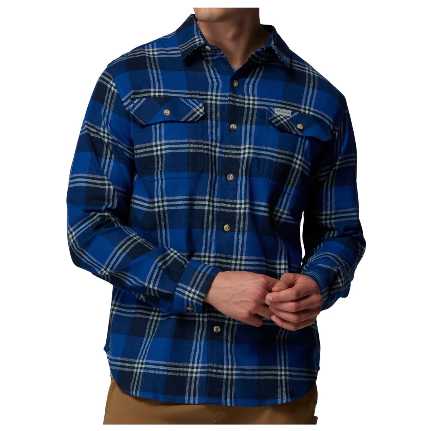 Мъжка риза с копчета Columbia Flare Gun Stretch Flannel Shirt - Mountain Blue / Trail's Edge Plaid